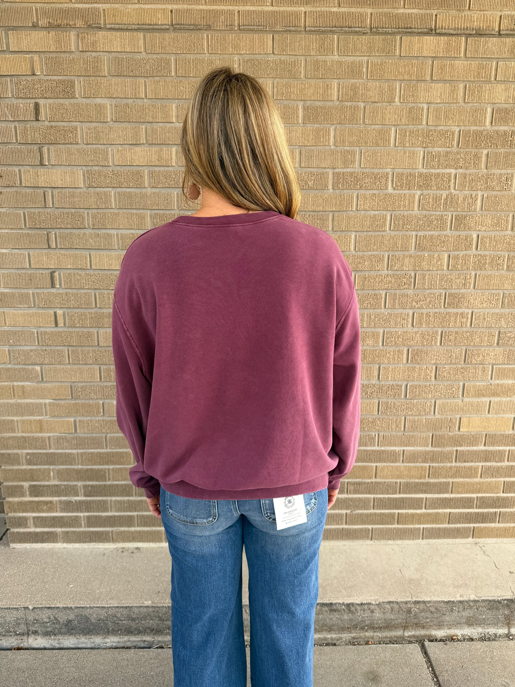 Oversized Sweatshirt - Dark Cherry