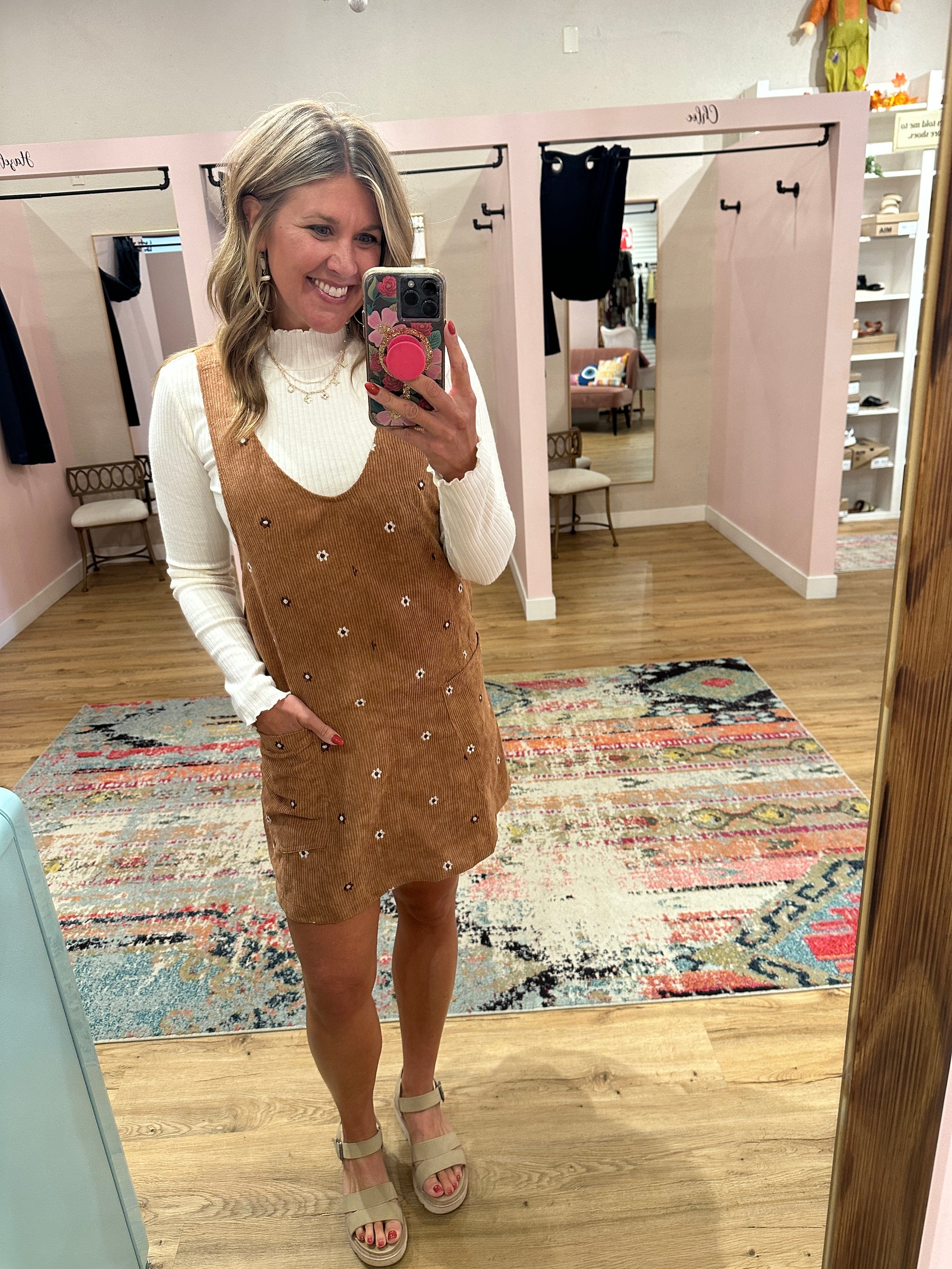 Floral Corduroy Jumper