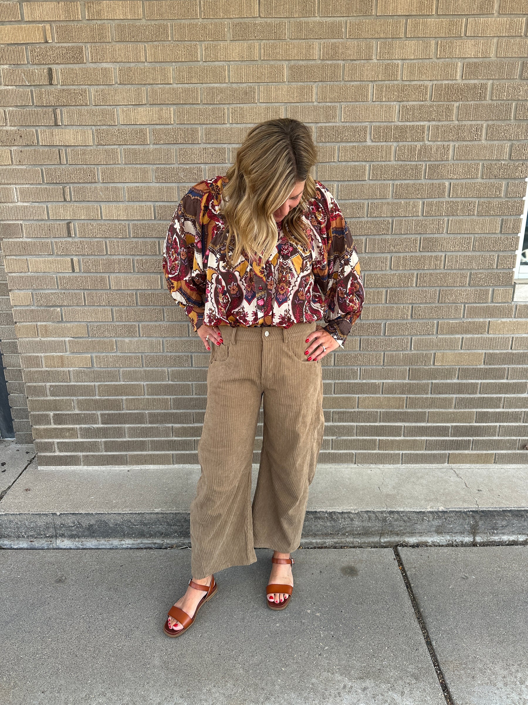 Corduroy Barrel Jeans