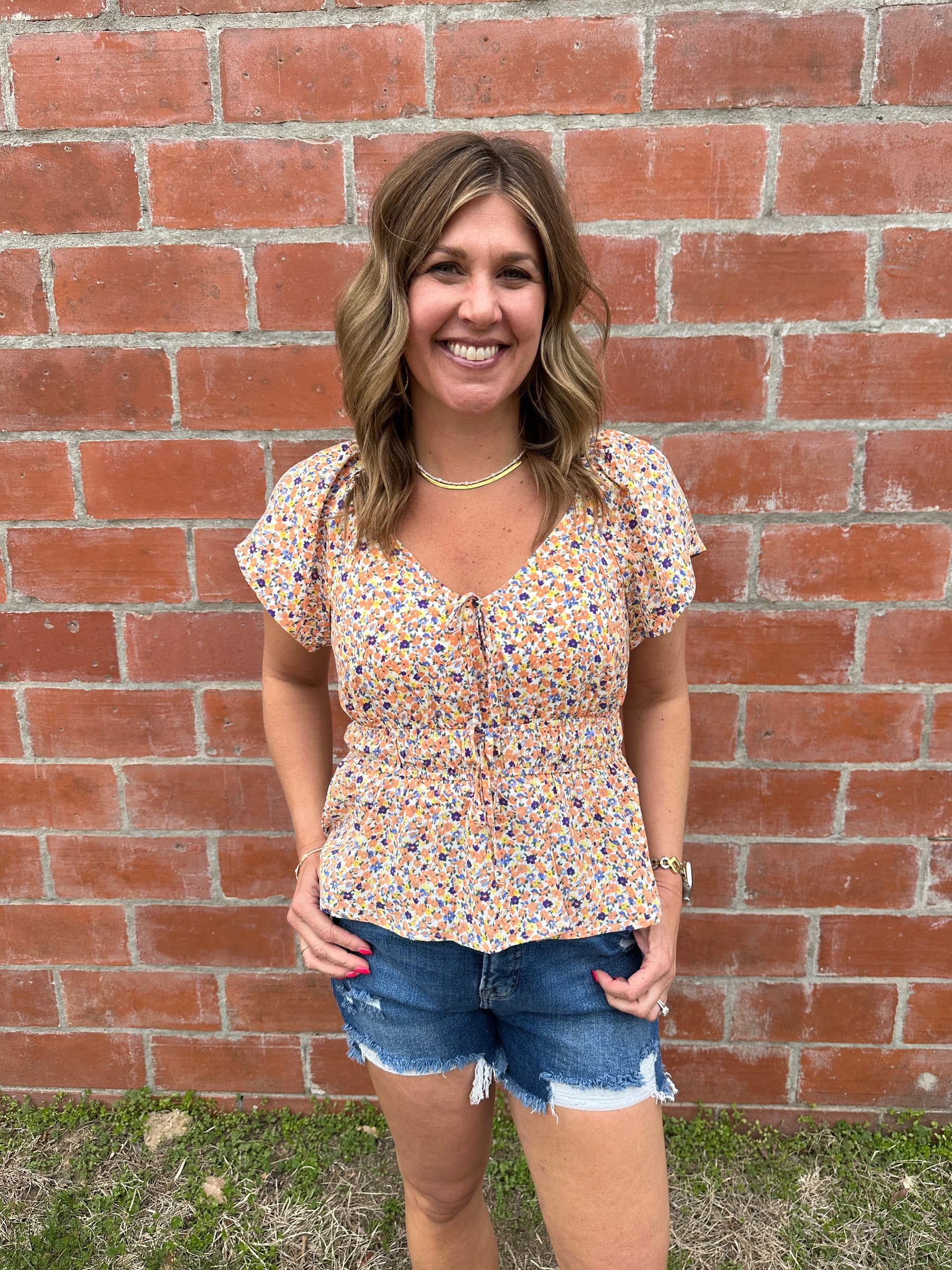 Cute as Ever Floral Peplum Top