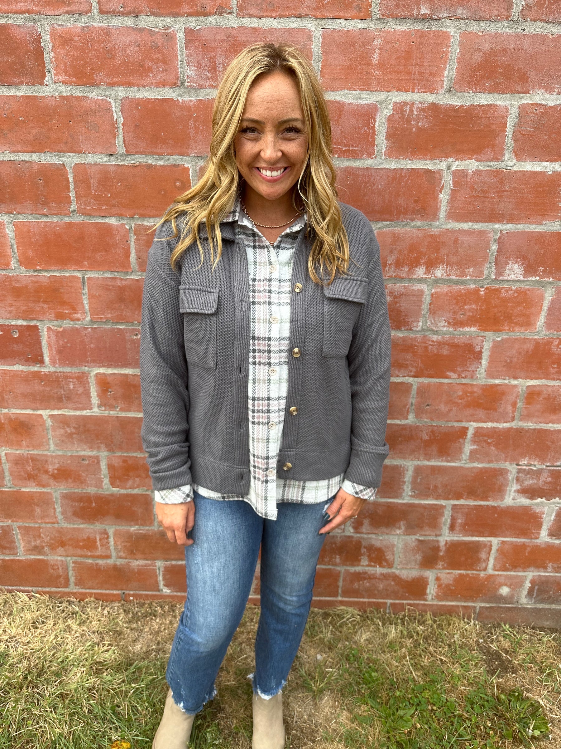 Weston Jacket - Mossy Green Pink Plaid