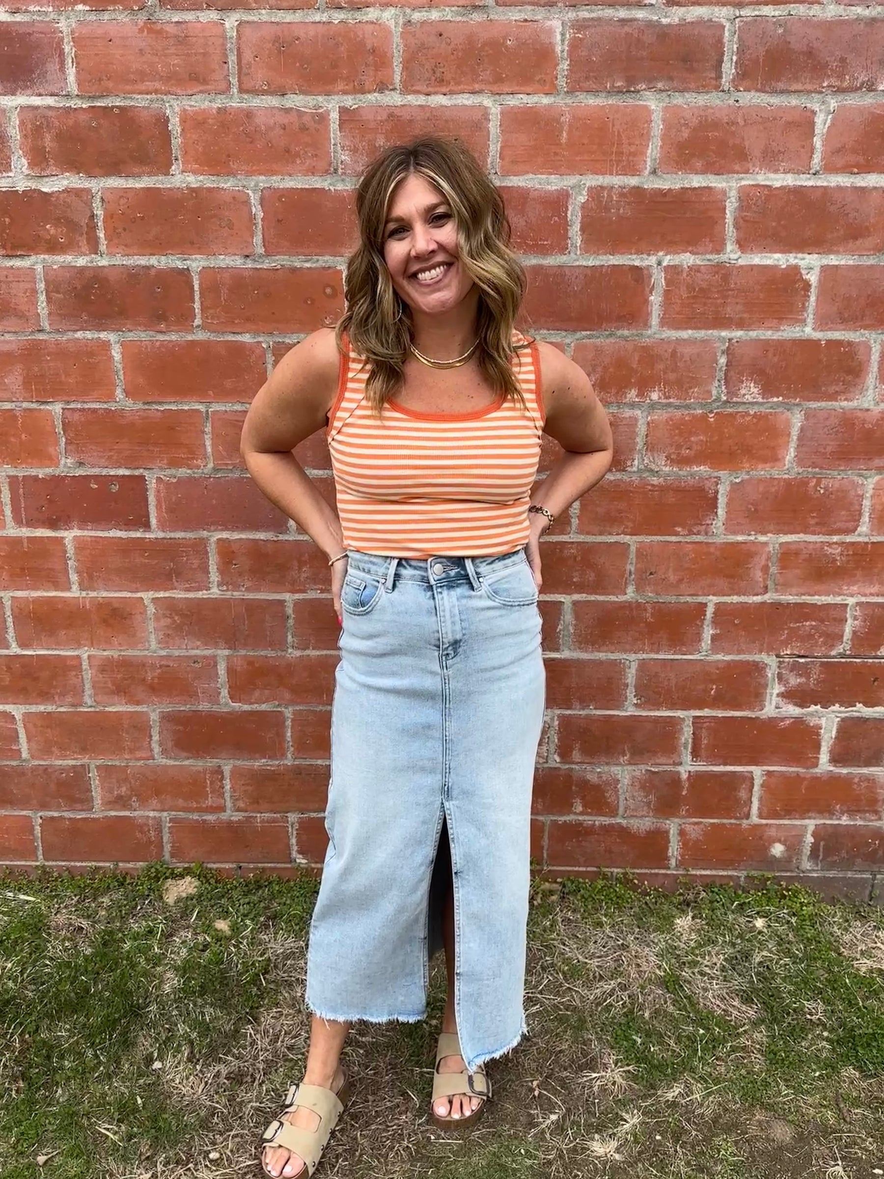 Stripe Orange Tank