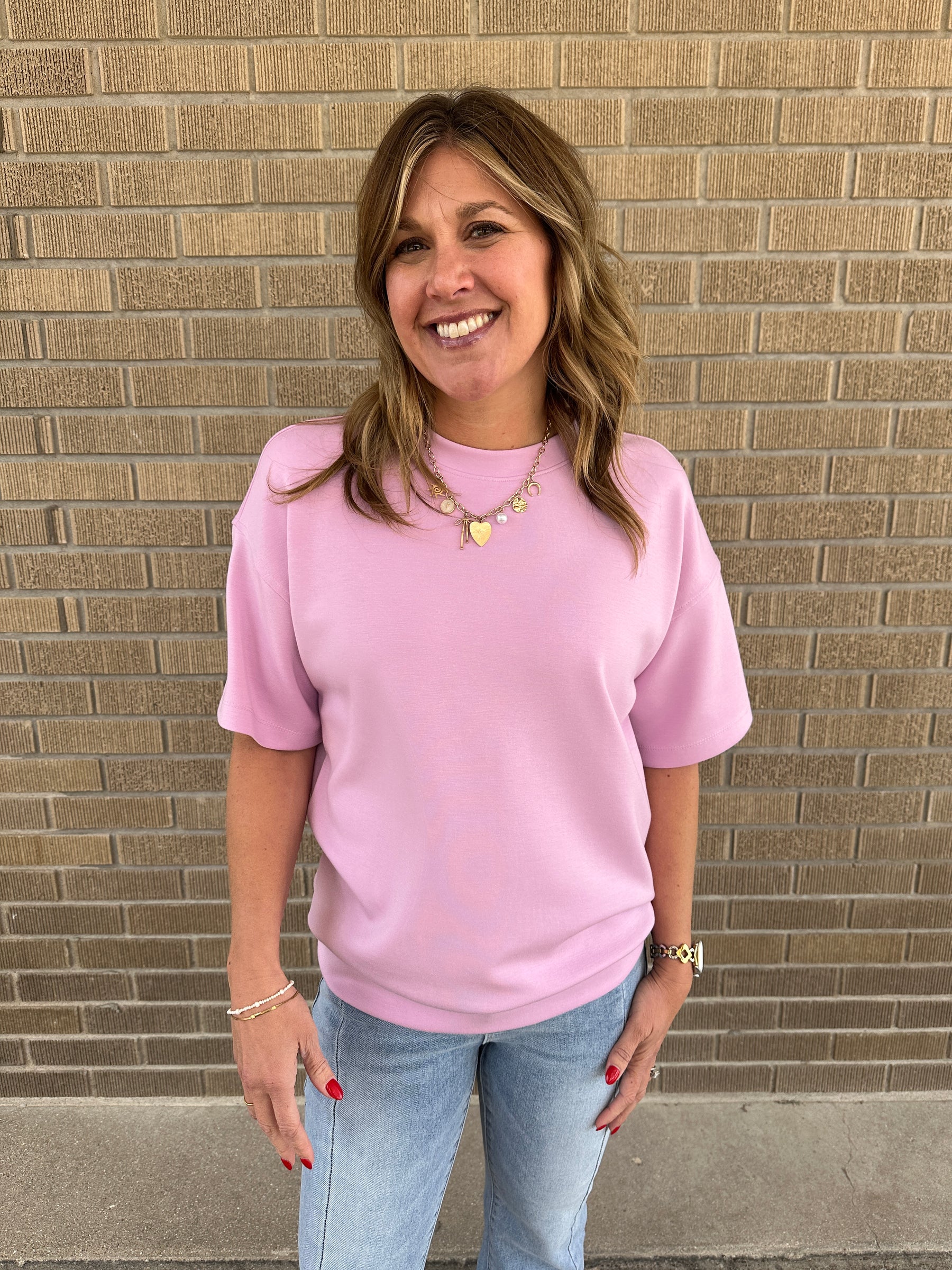 Buttery Soft Modal Tee - Pink