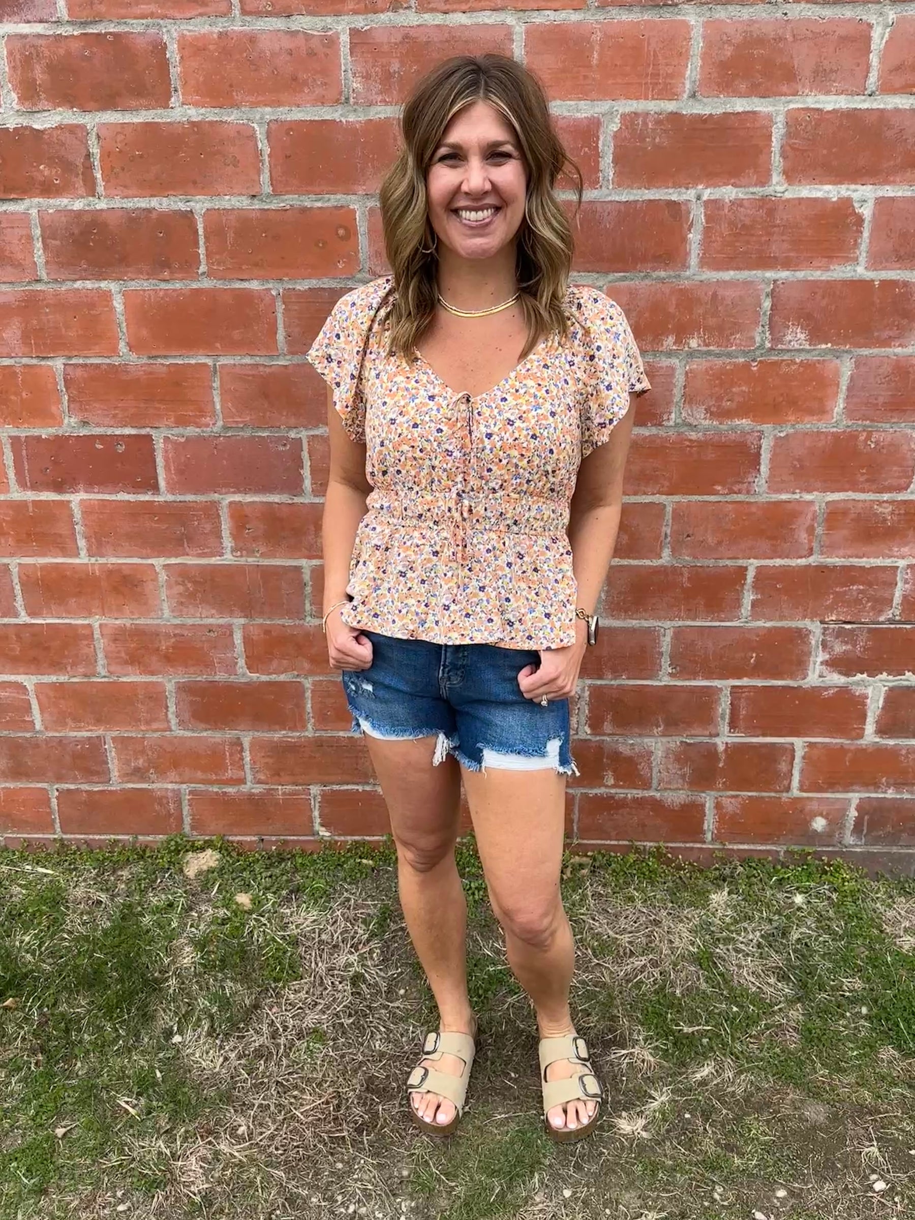 Cute as Ever Floral Peplum Top