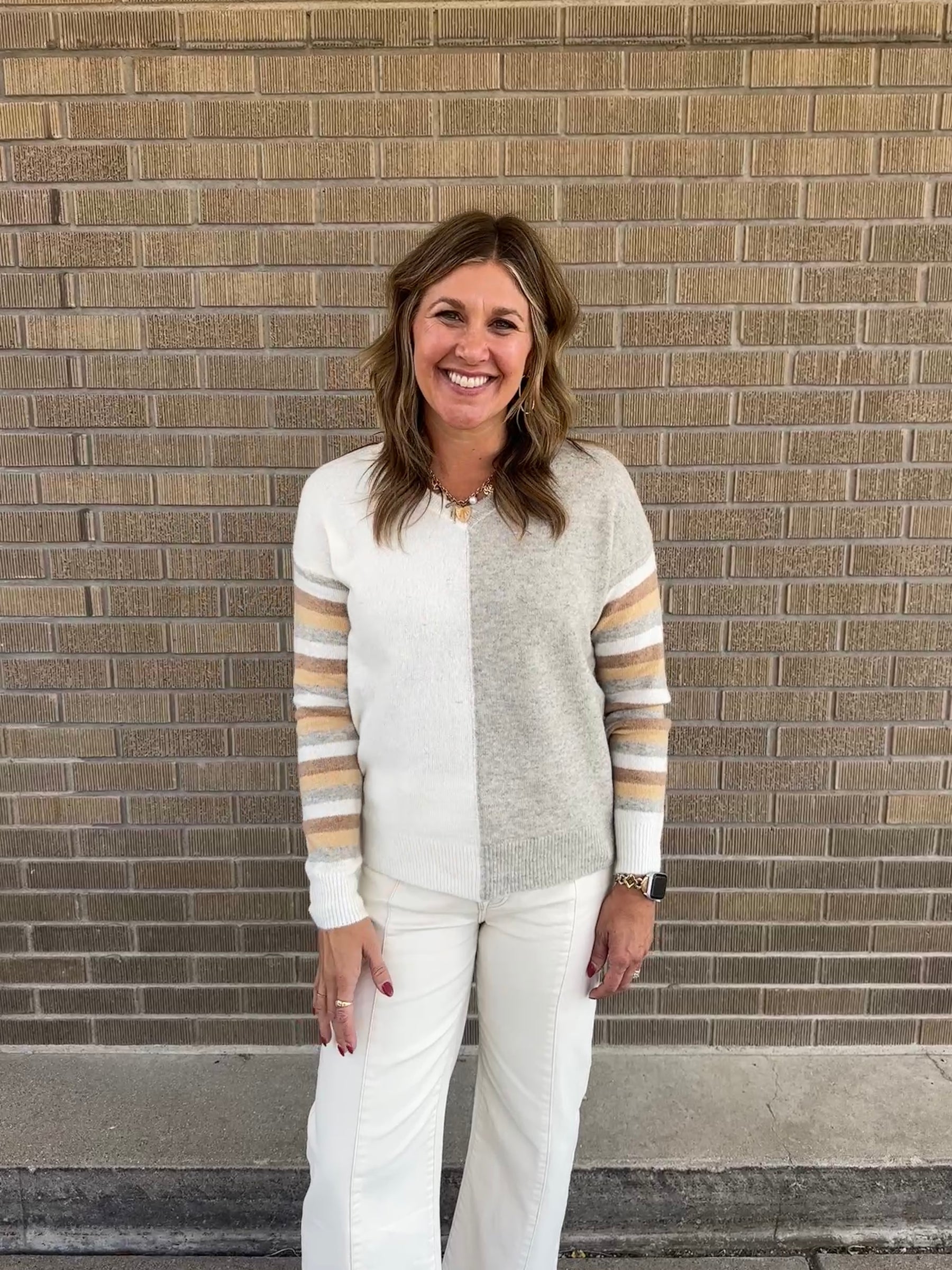 Neutrals Colorblock Sweater