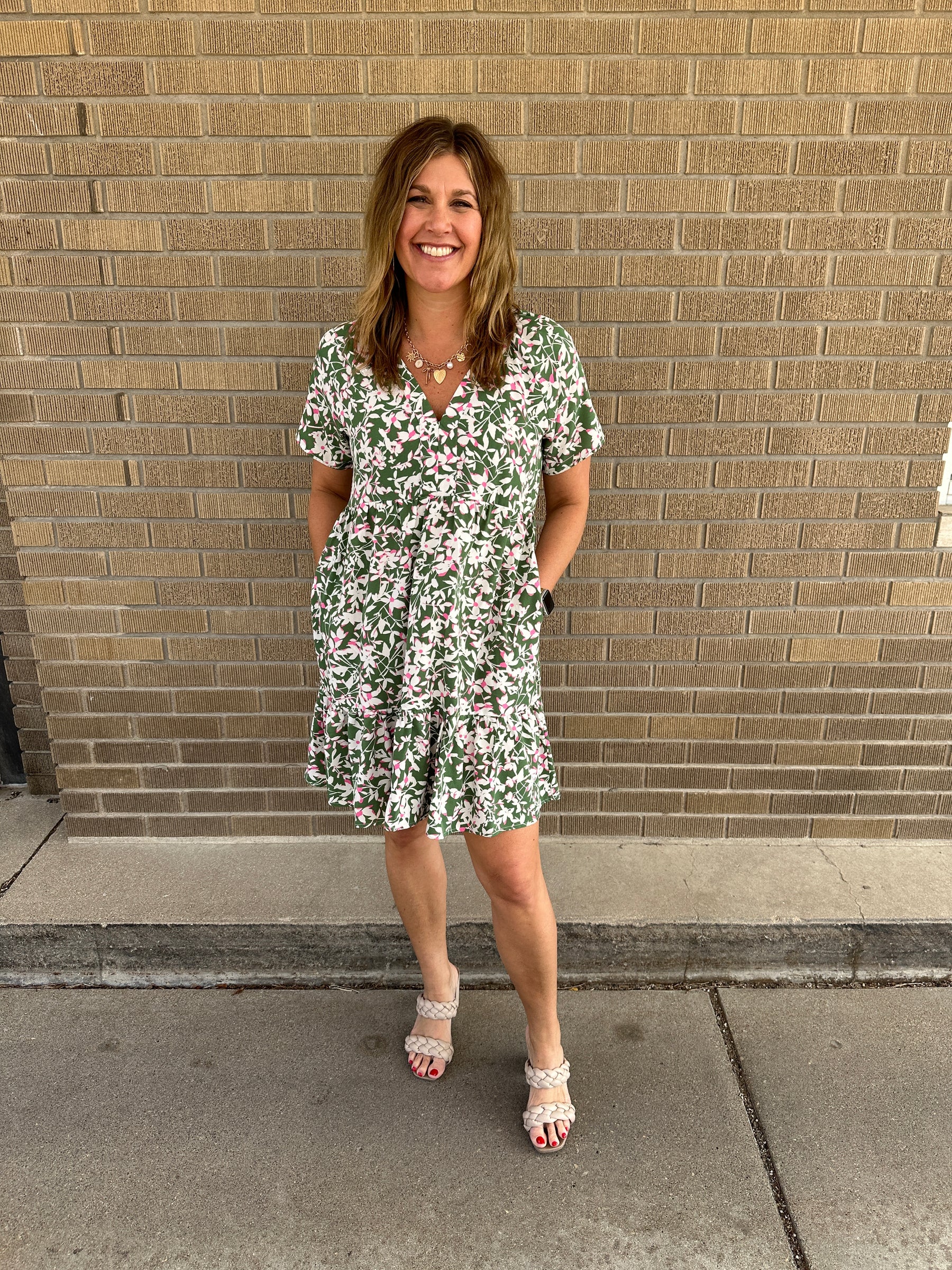 Green Floral Dress