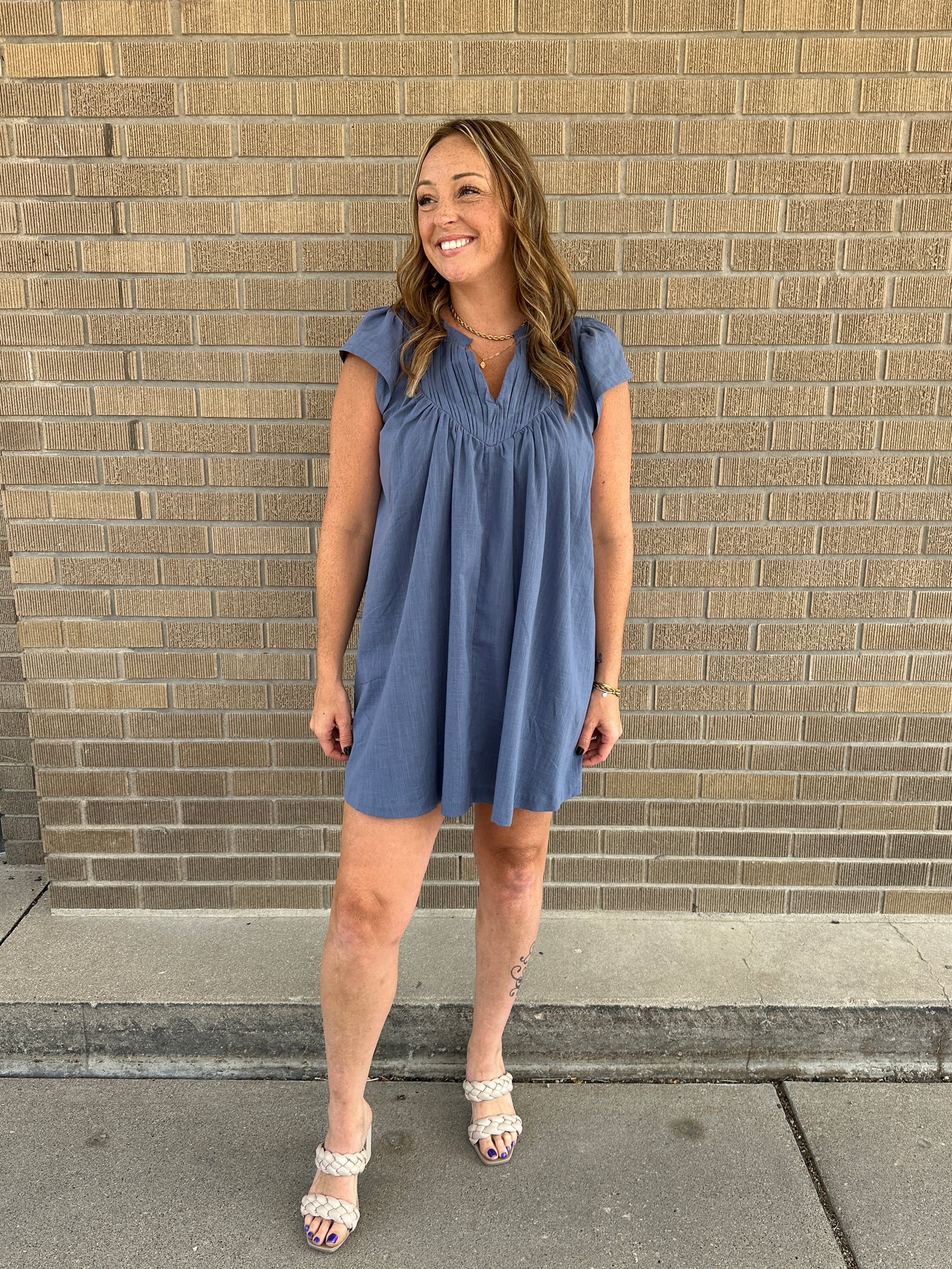 All In The Details Blue Dress