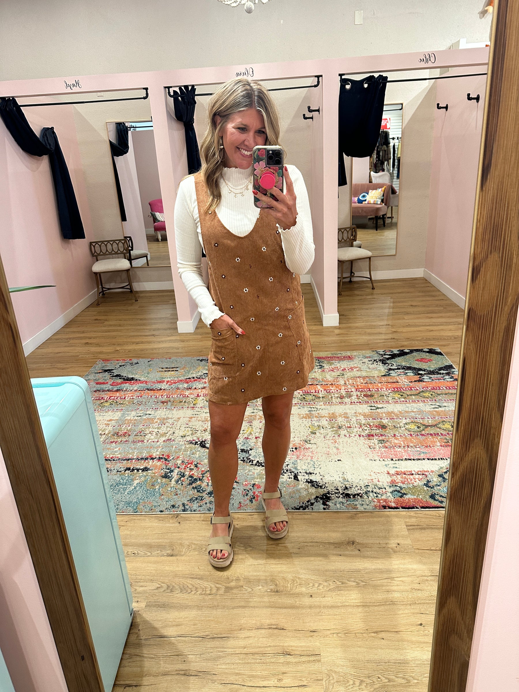 Floral Corduroy Jumper
