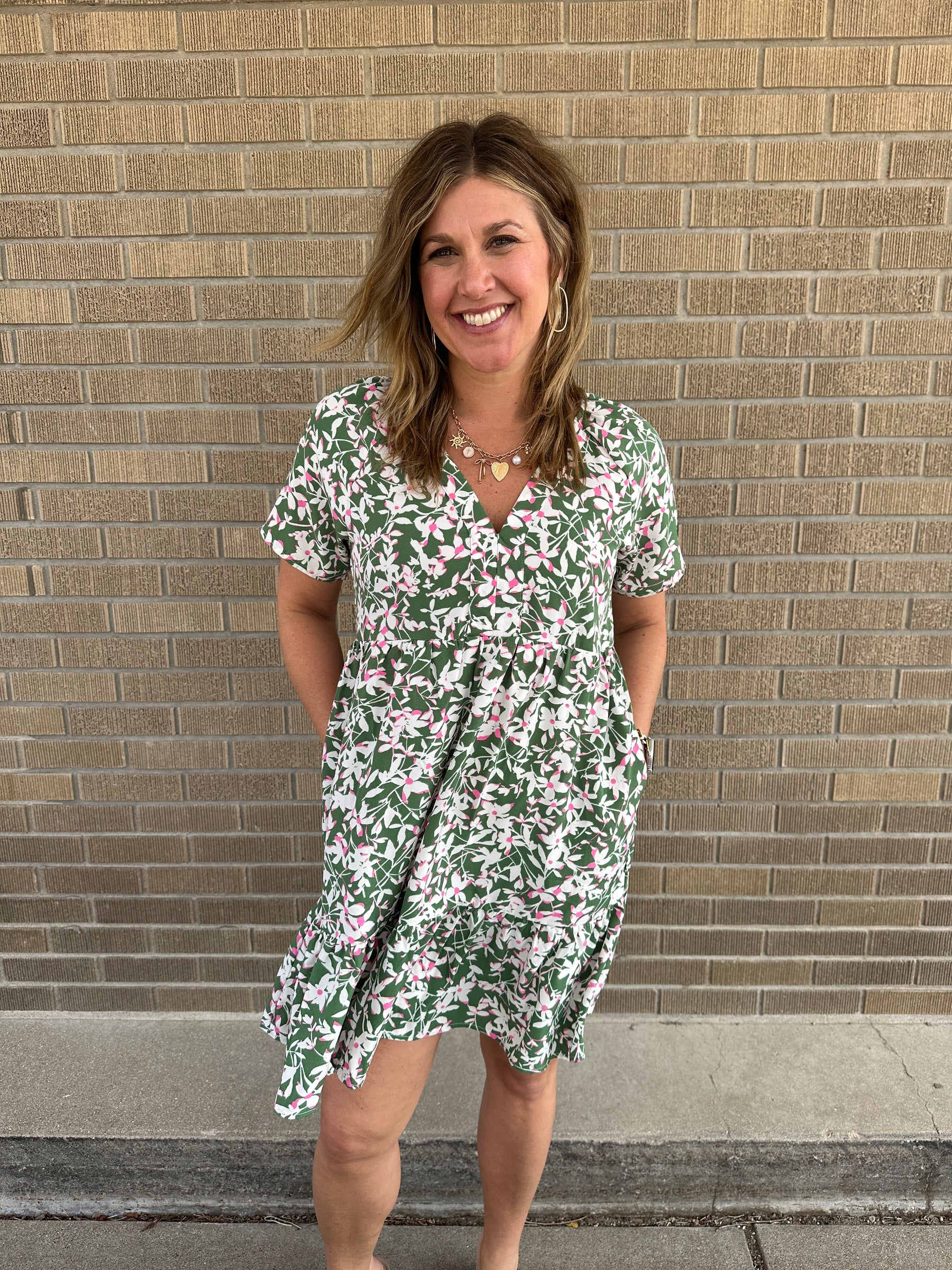 Green Floral Dress