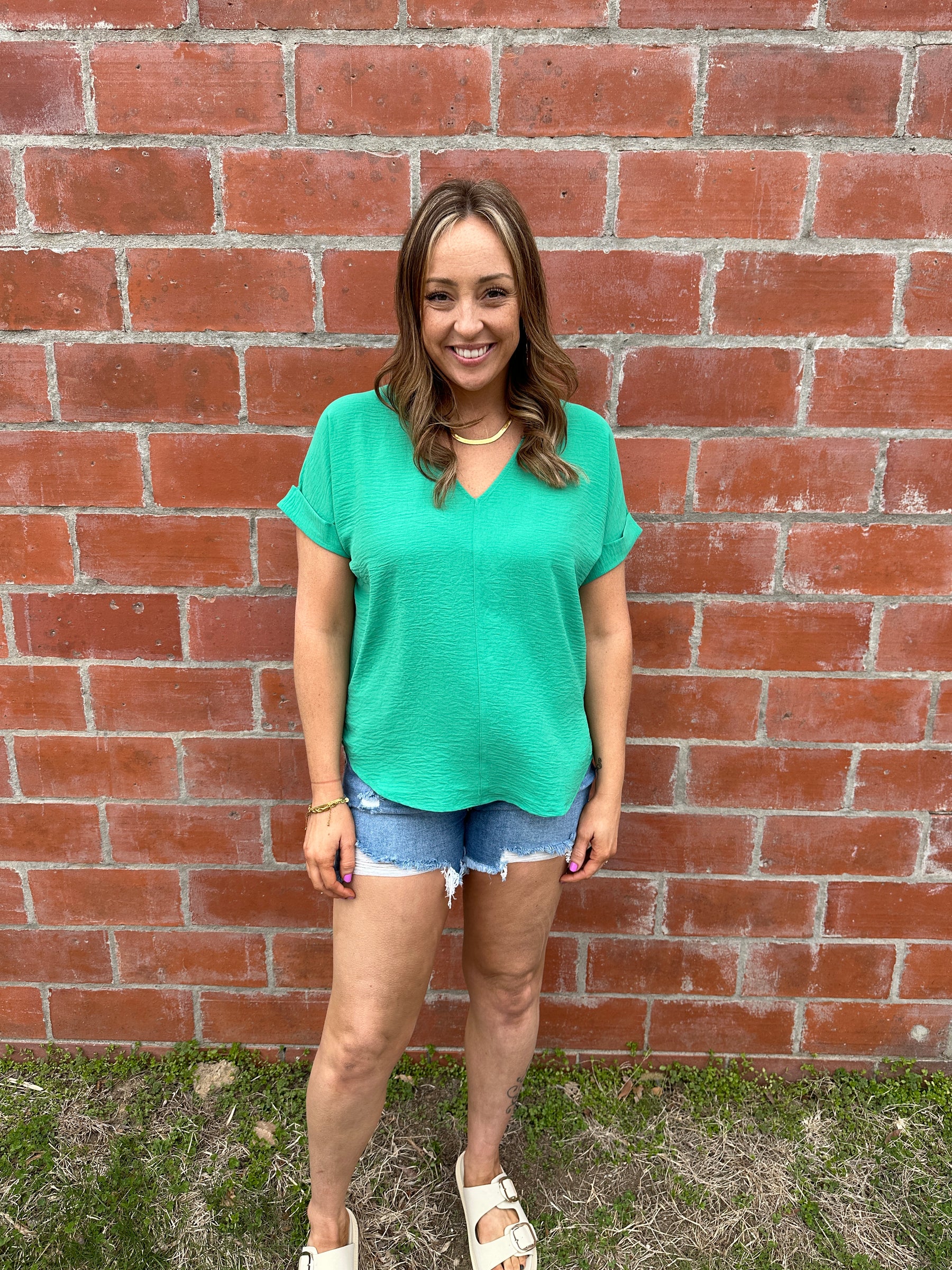 Adorable in Aqua Blouse