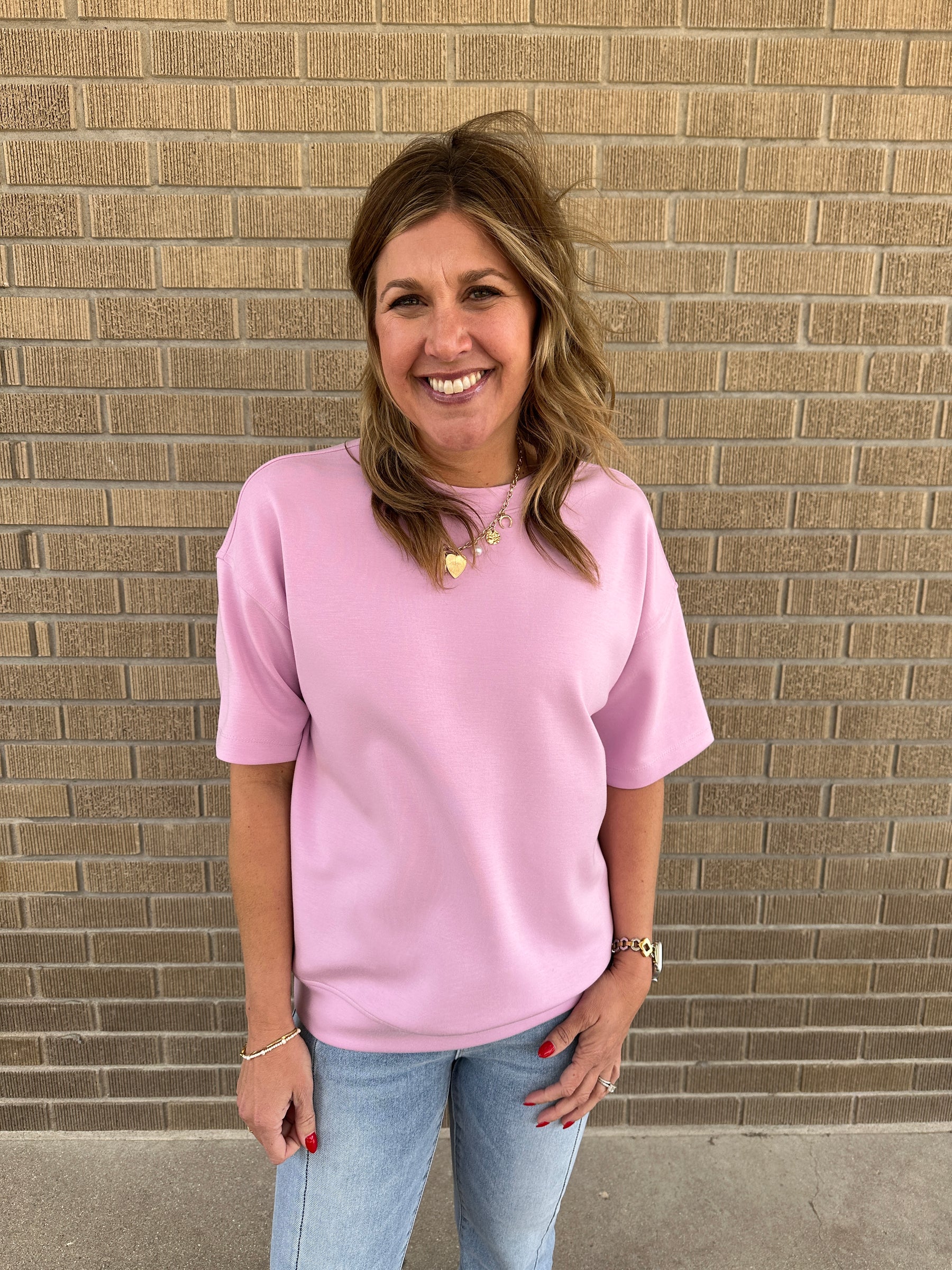 Buttery Soft Modal Tee - Pink