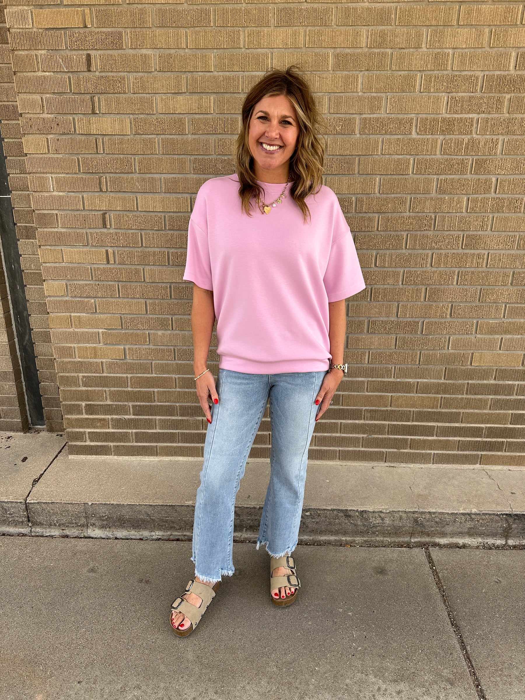 Buttery Soft Modal Tee - Pink