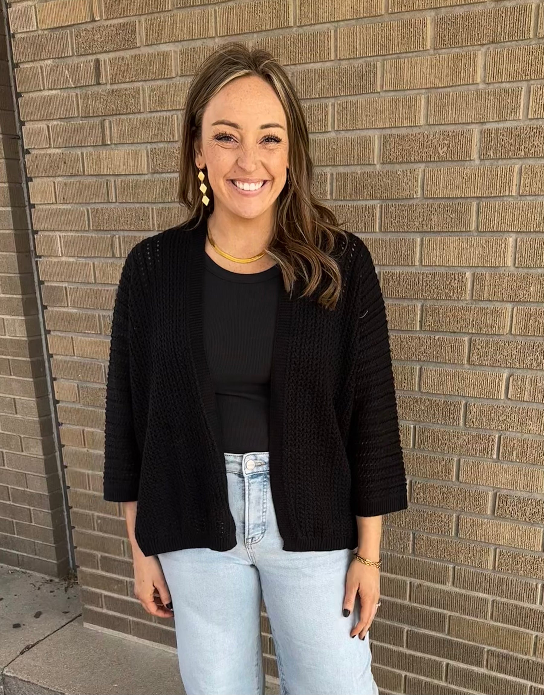 Perfect Black Crochet Throwover
