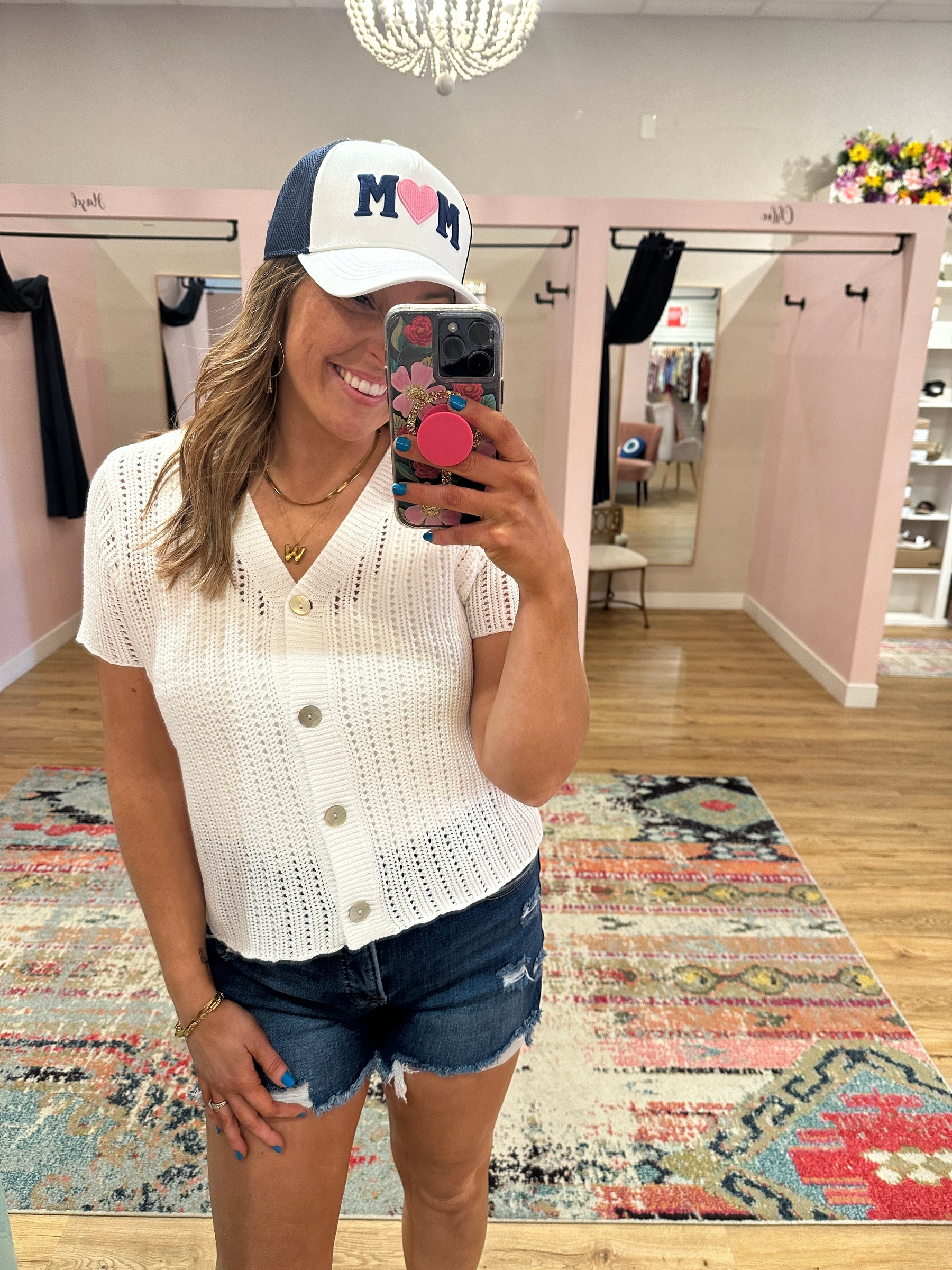 White Crochet Cardigan