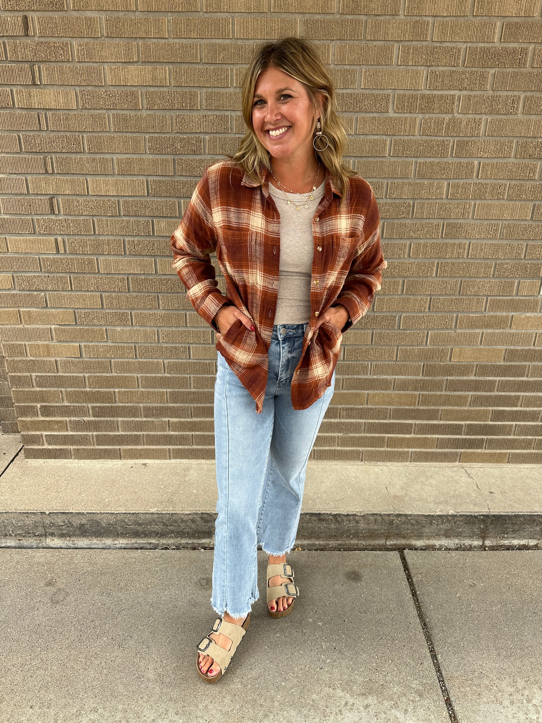 Barry Shirt - Ginger Spice Plaid