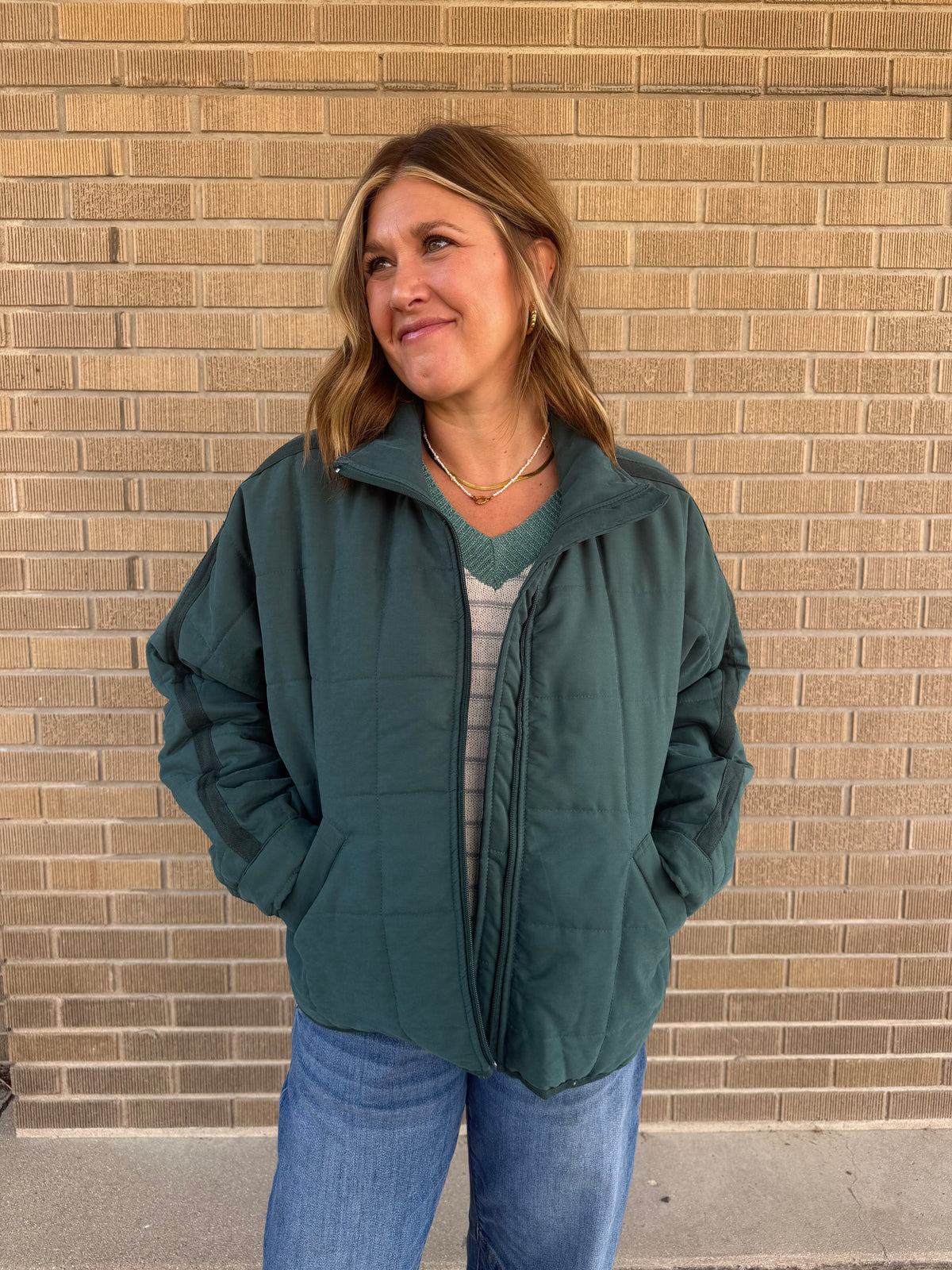 Fireside Quilted Jacket - Teal