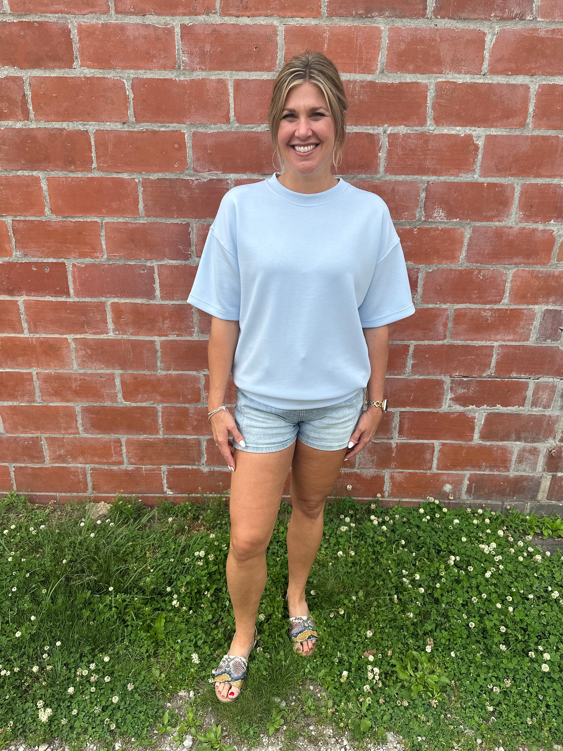 Buttery Soft Modal Tee - Baby Blue