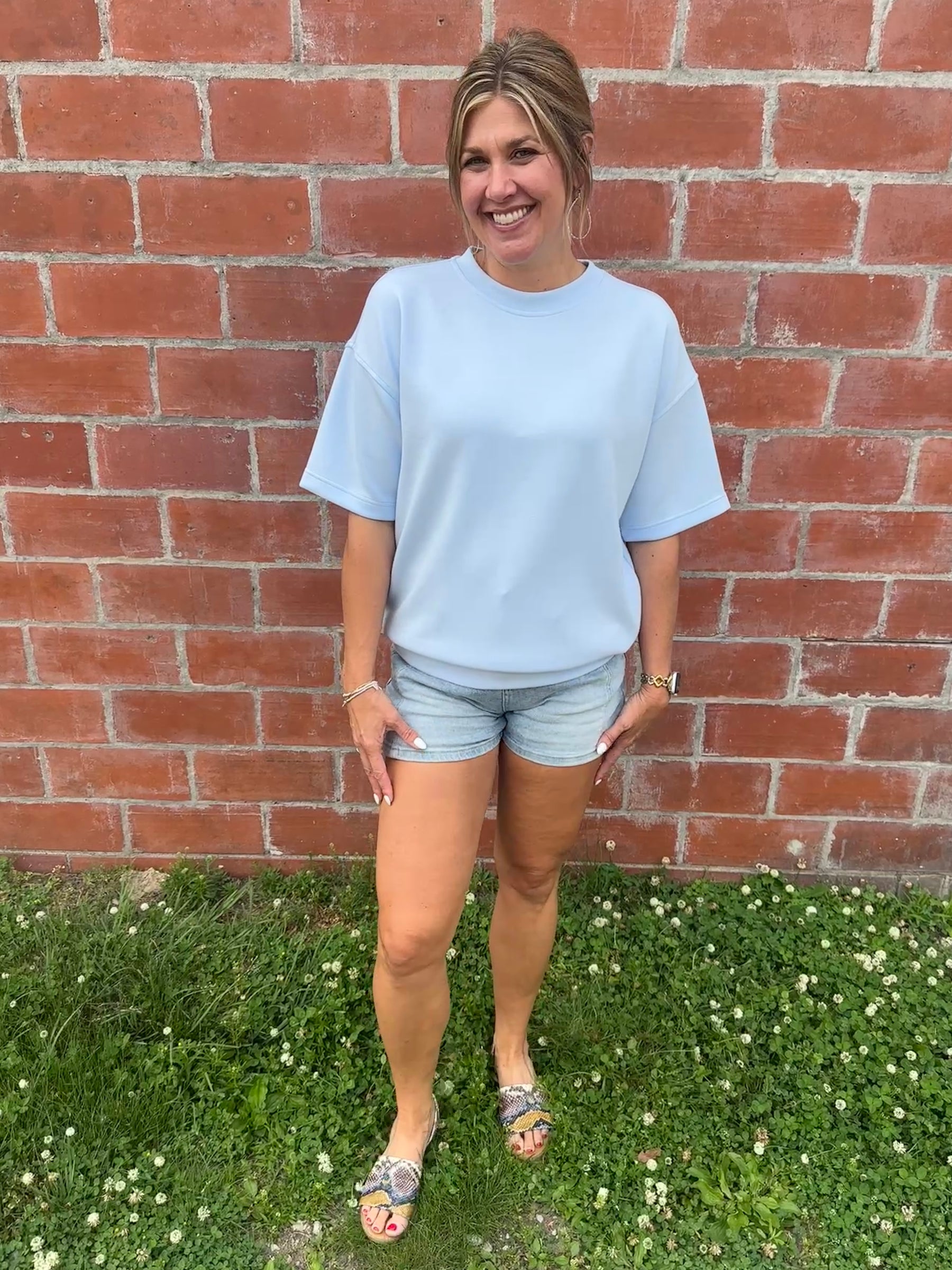 Buttery Soft Modal Tee - Baby Blue