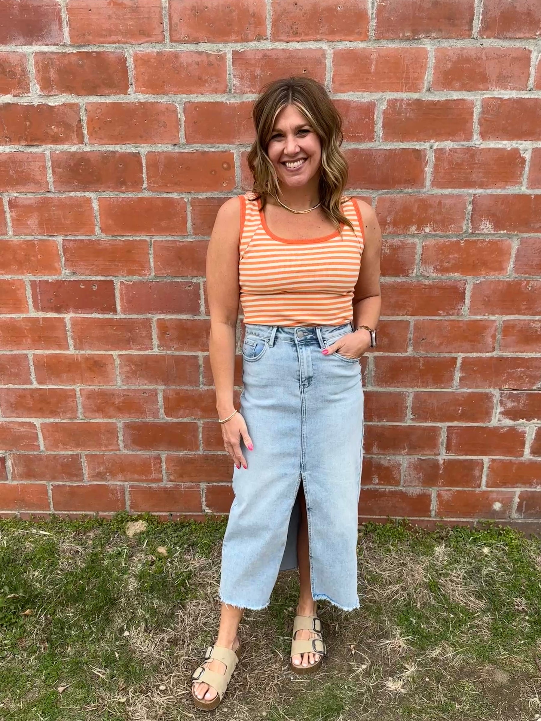 Stripe Orange Tank