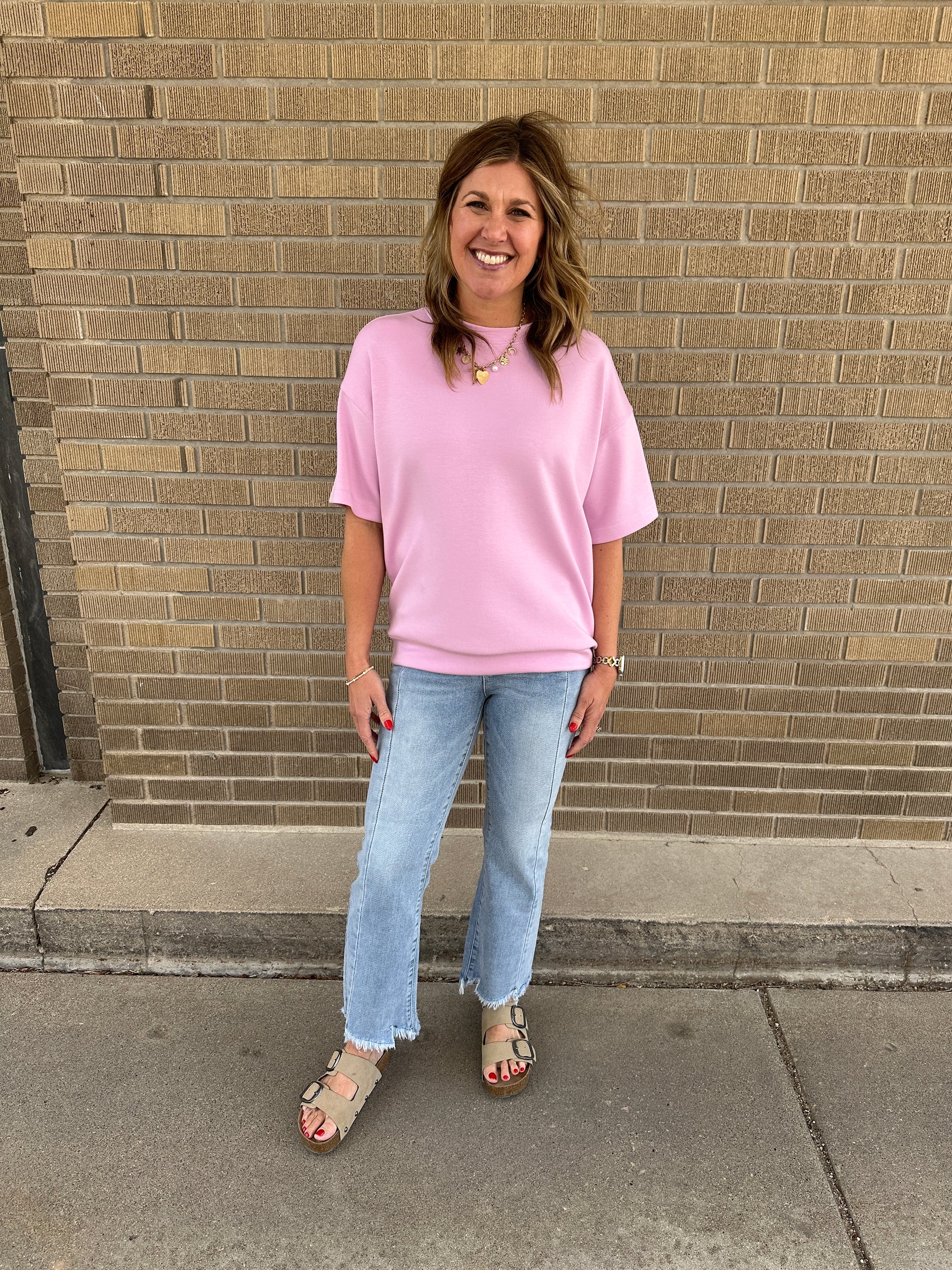 Buttery Soft Modal Tee - Pink