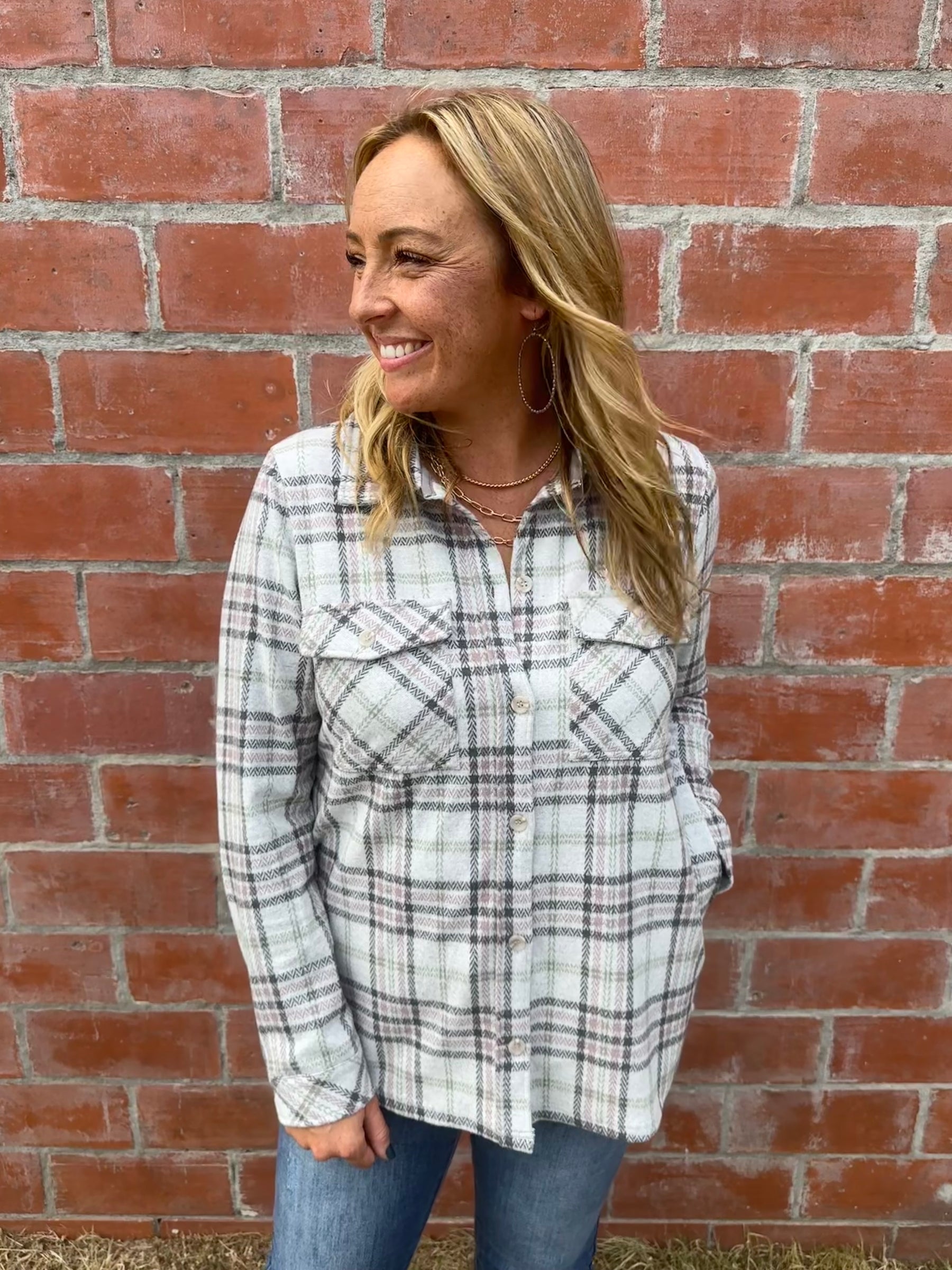 Weston Jacket - Mossy Green Pink Plaid
