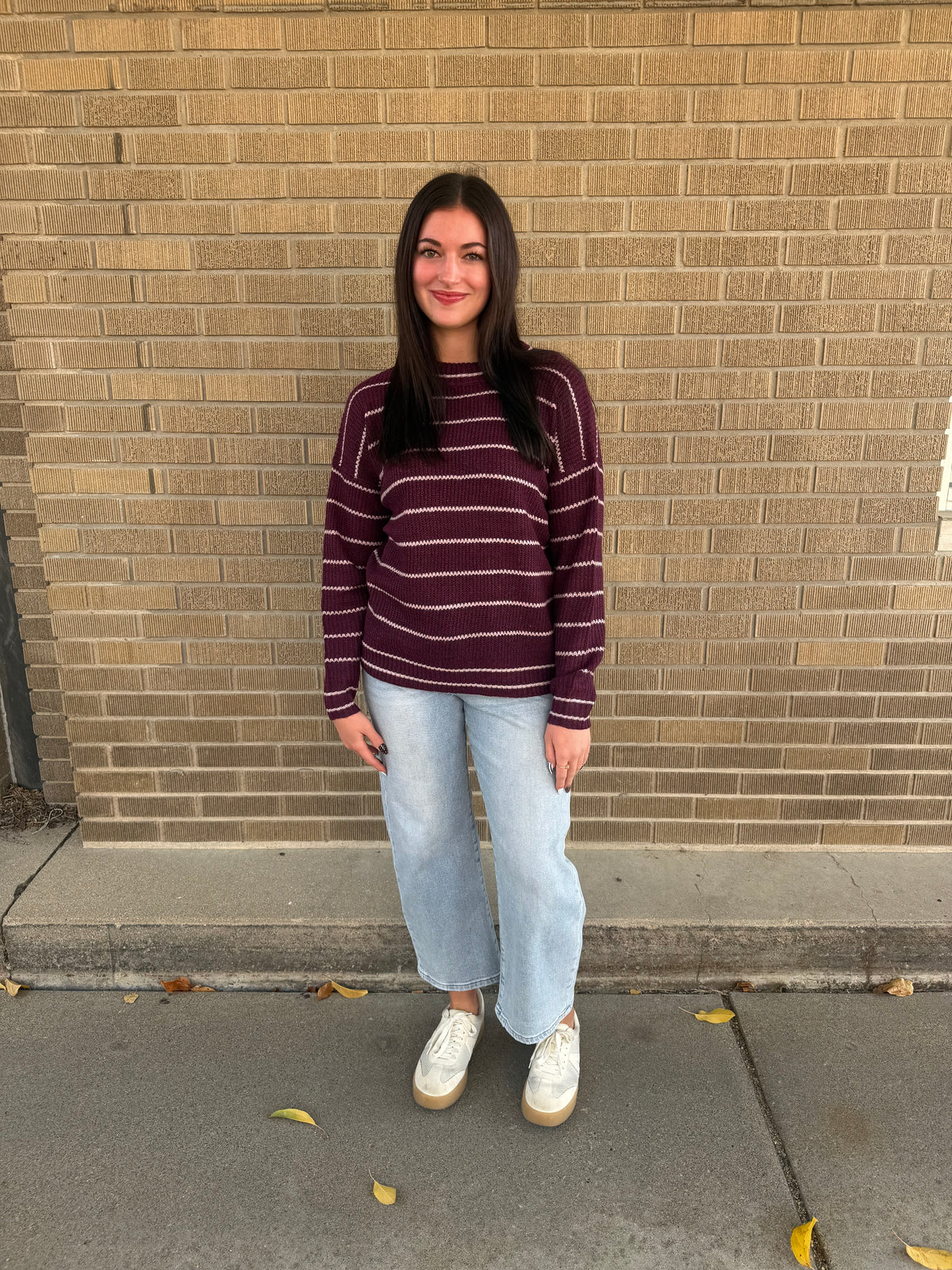 Sip Happens Stripe Sweater