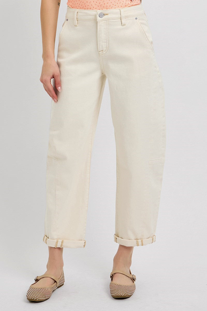 Ivory Barrel Jeans