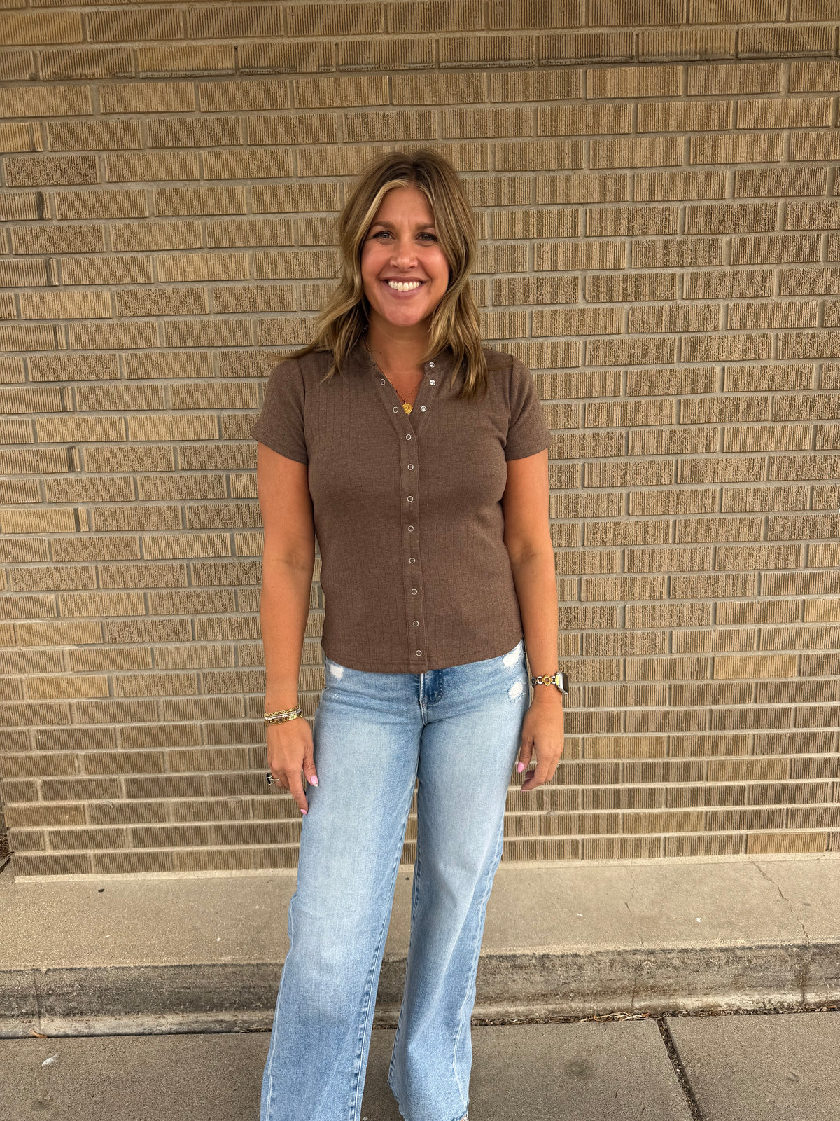 Joanna Top - Brown Heather