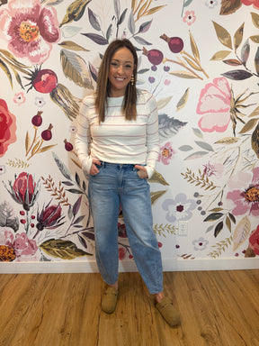 Alder Top - Ivory Rose