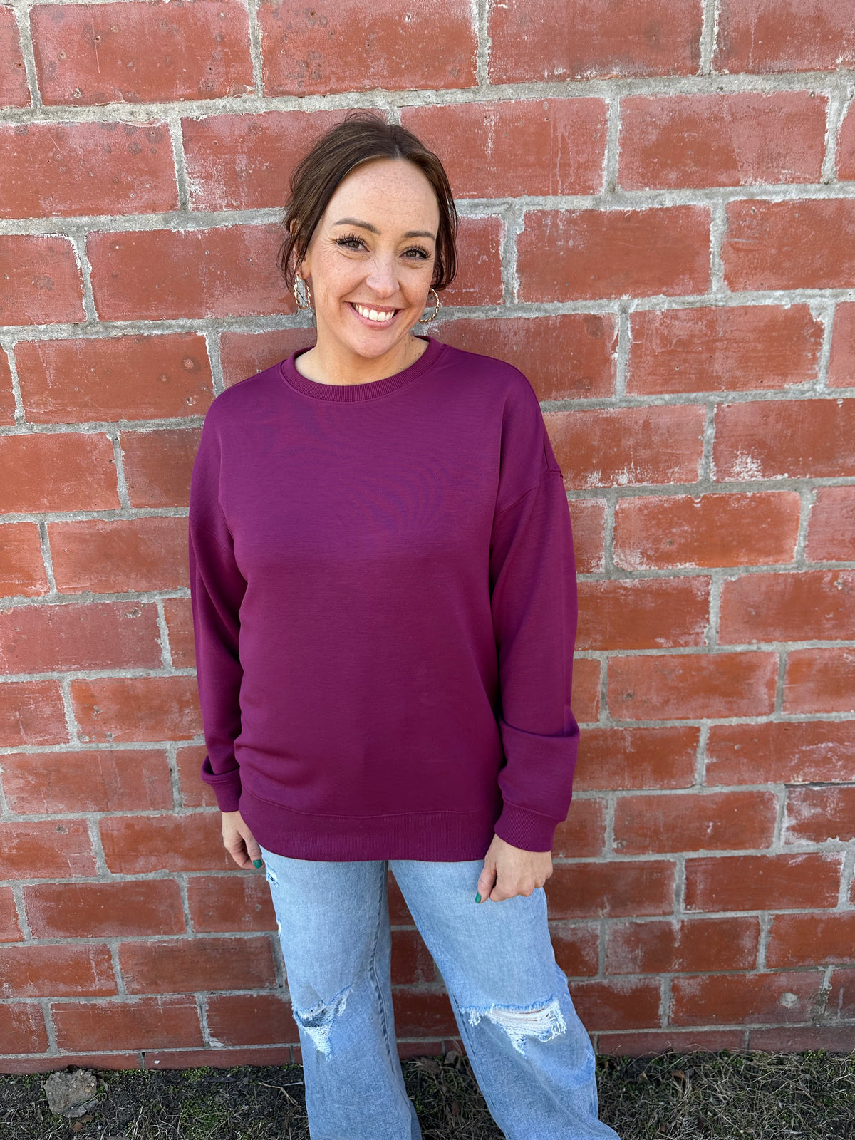 Oversized Martina Top - Purple Potion