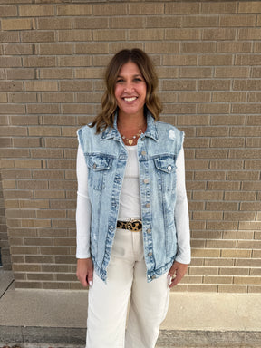 Oversized Denim Vest