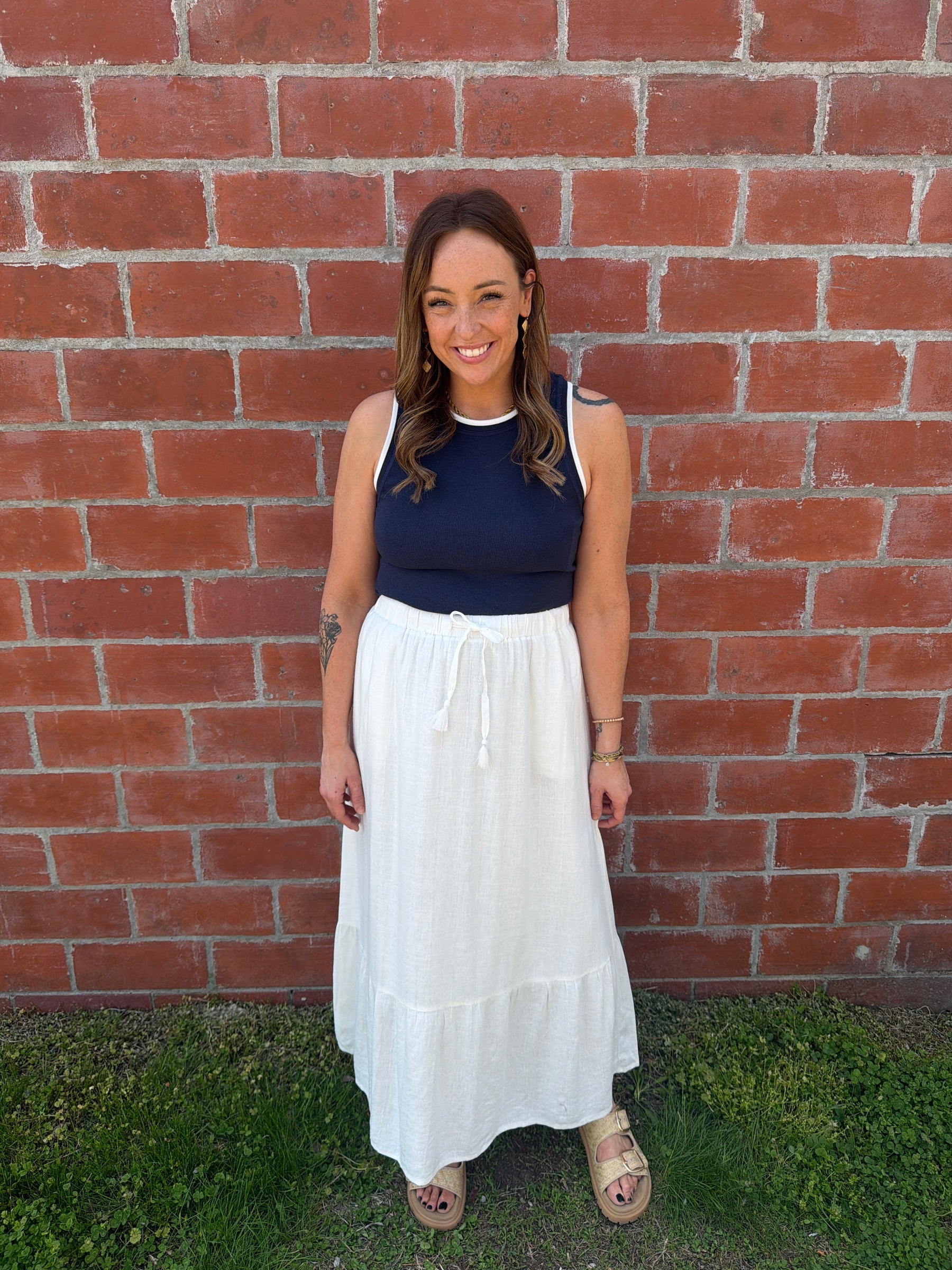 Irina Tank - Charcoal Blue