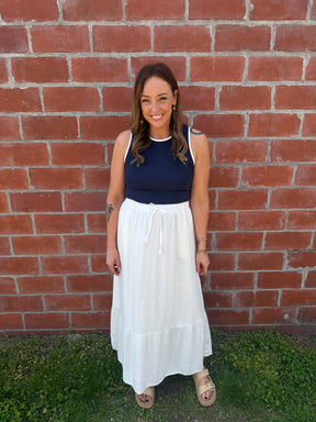 Irina Tank - Charcoal Blue