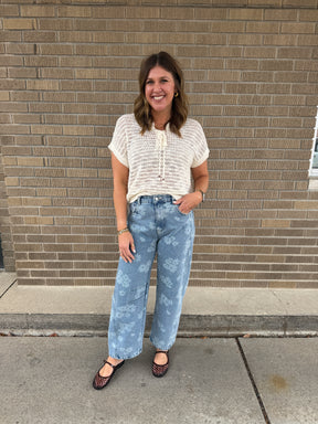 Cutest Cream Crochet Top