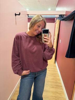 Oversized Sweatshirt - Dark Cherry