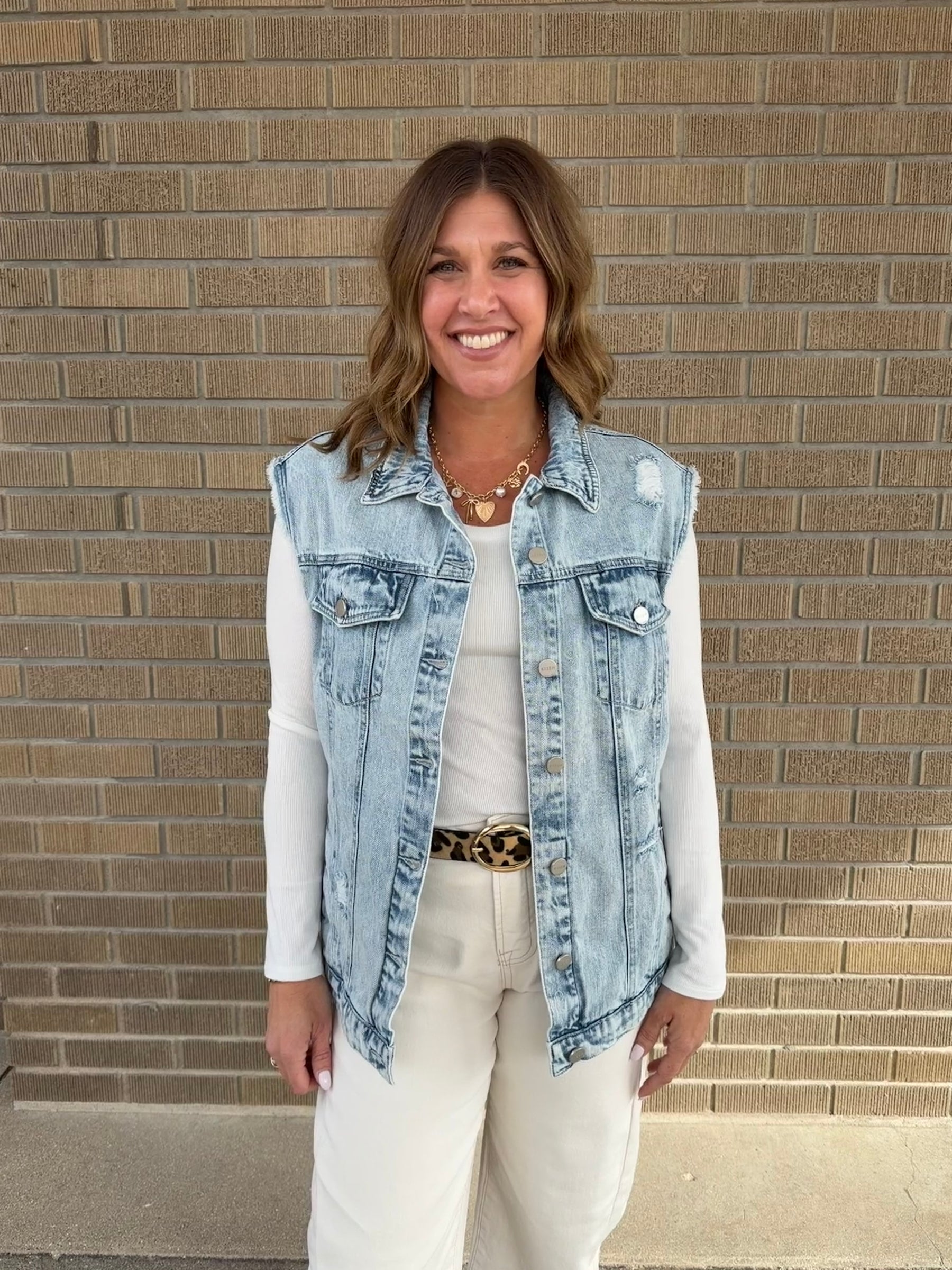 Oversized Denim Vest