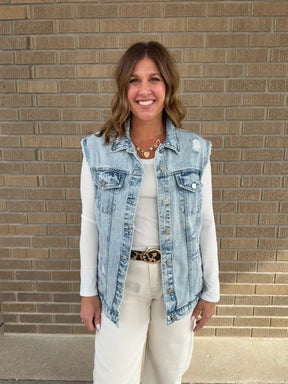 Oversized Denim Vest