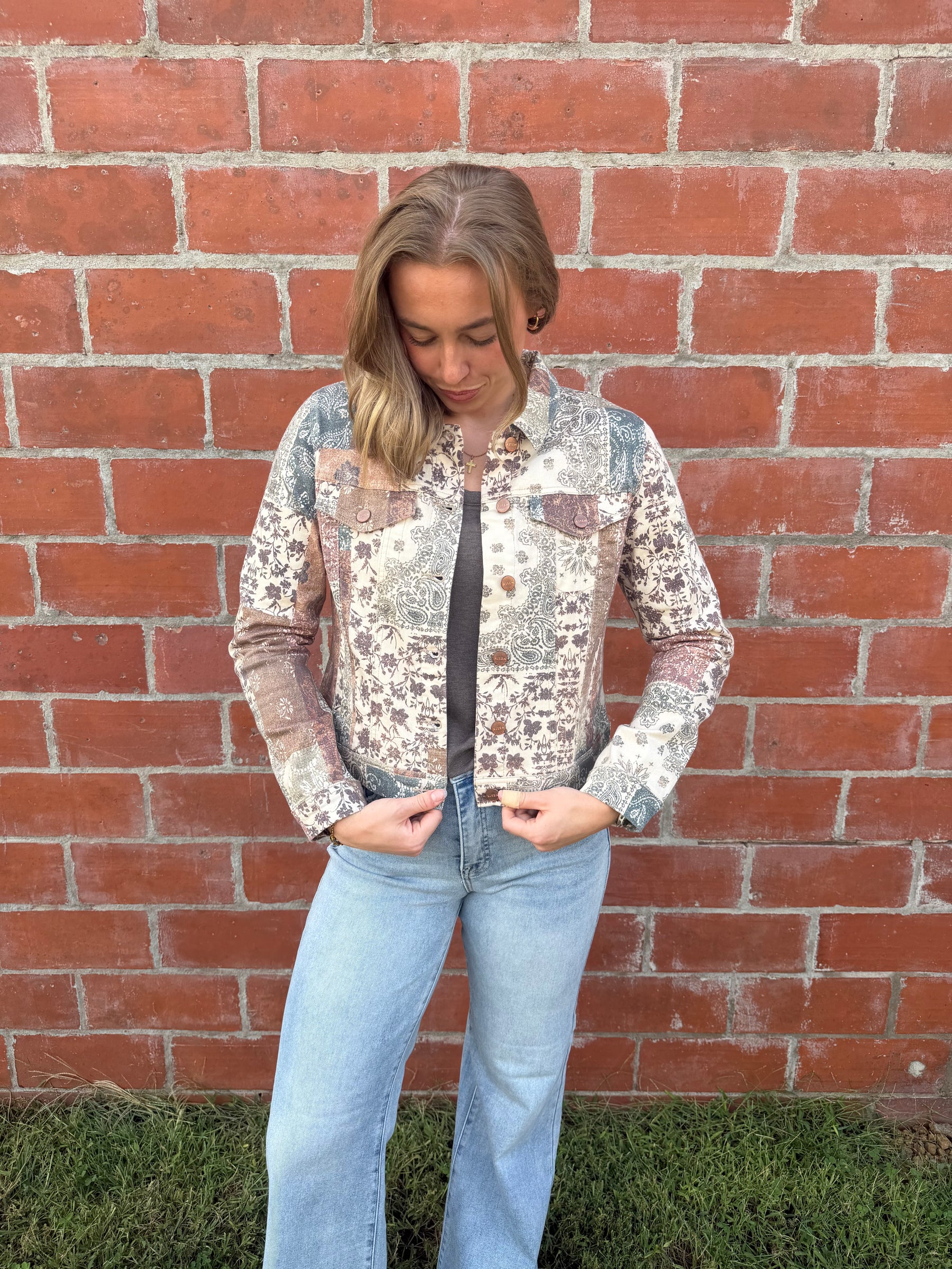 Patchwork Paisley Denim Jacket