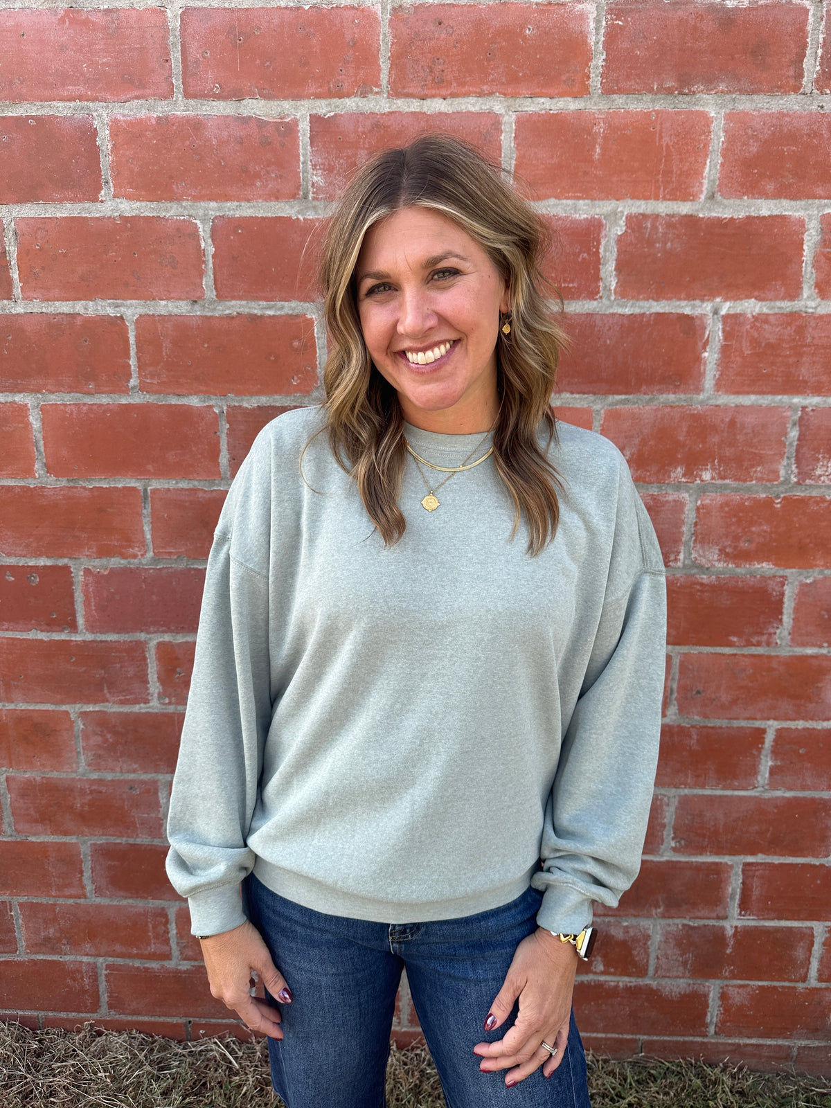 Oversized Lounge Crewneck - Sage