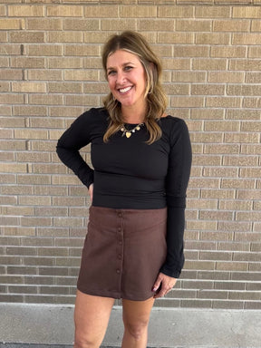 Peep The Back Black Top