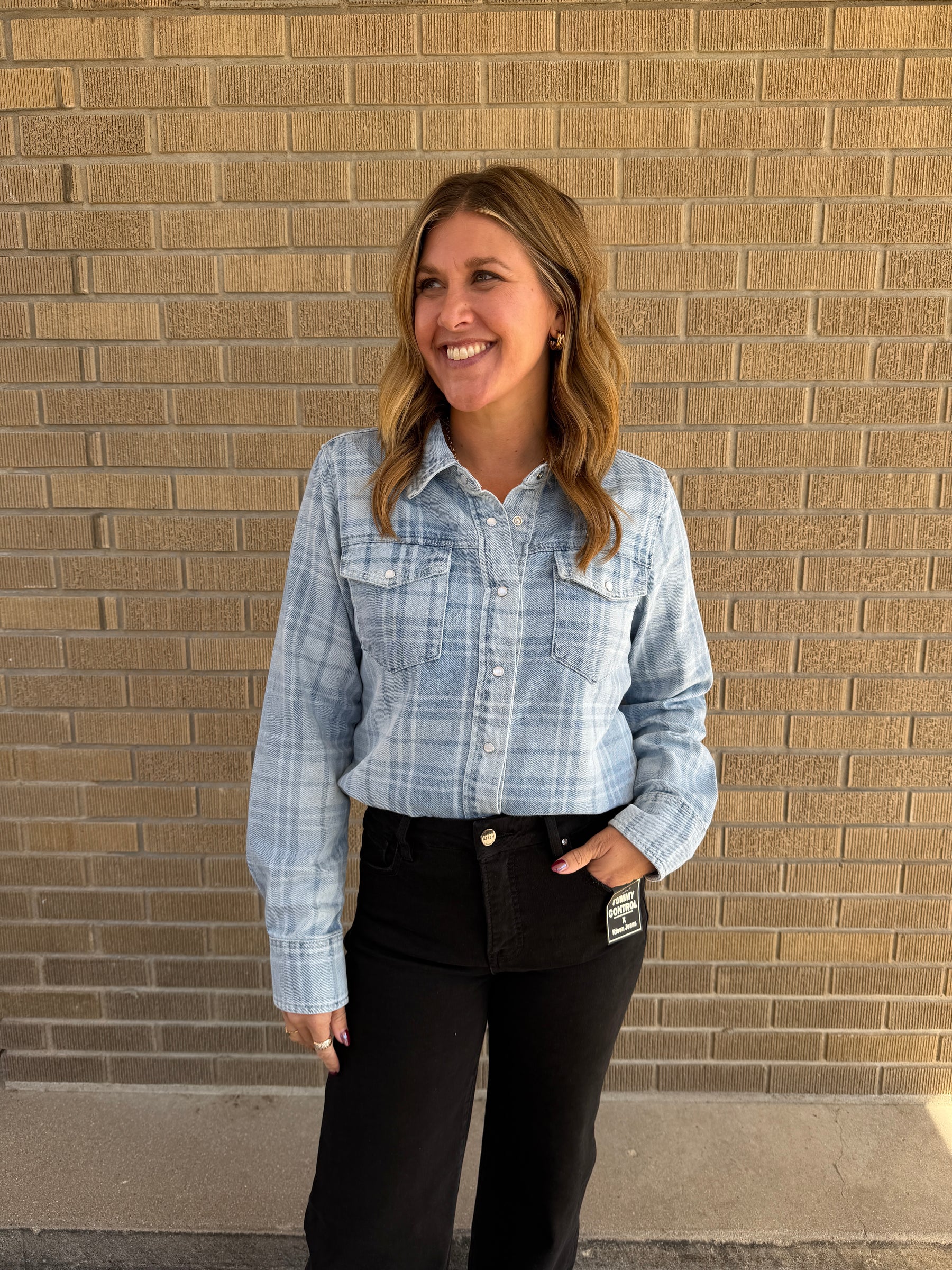 Pippin Jacket - Denim Plaid