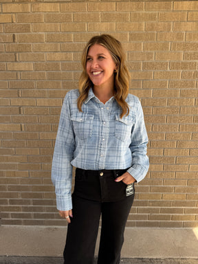 Pippin Jacket - Denim Plaid