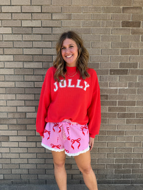 Cloudy Knit Jolly Graphic Top