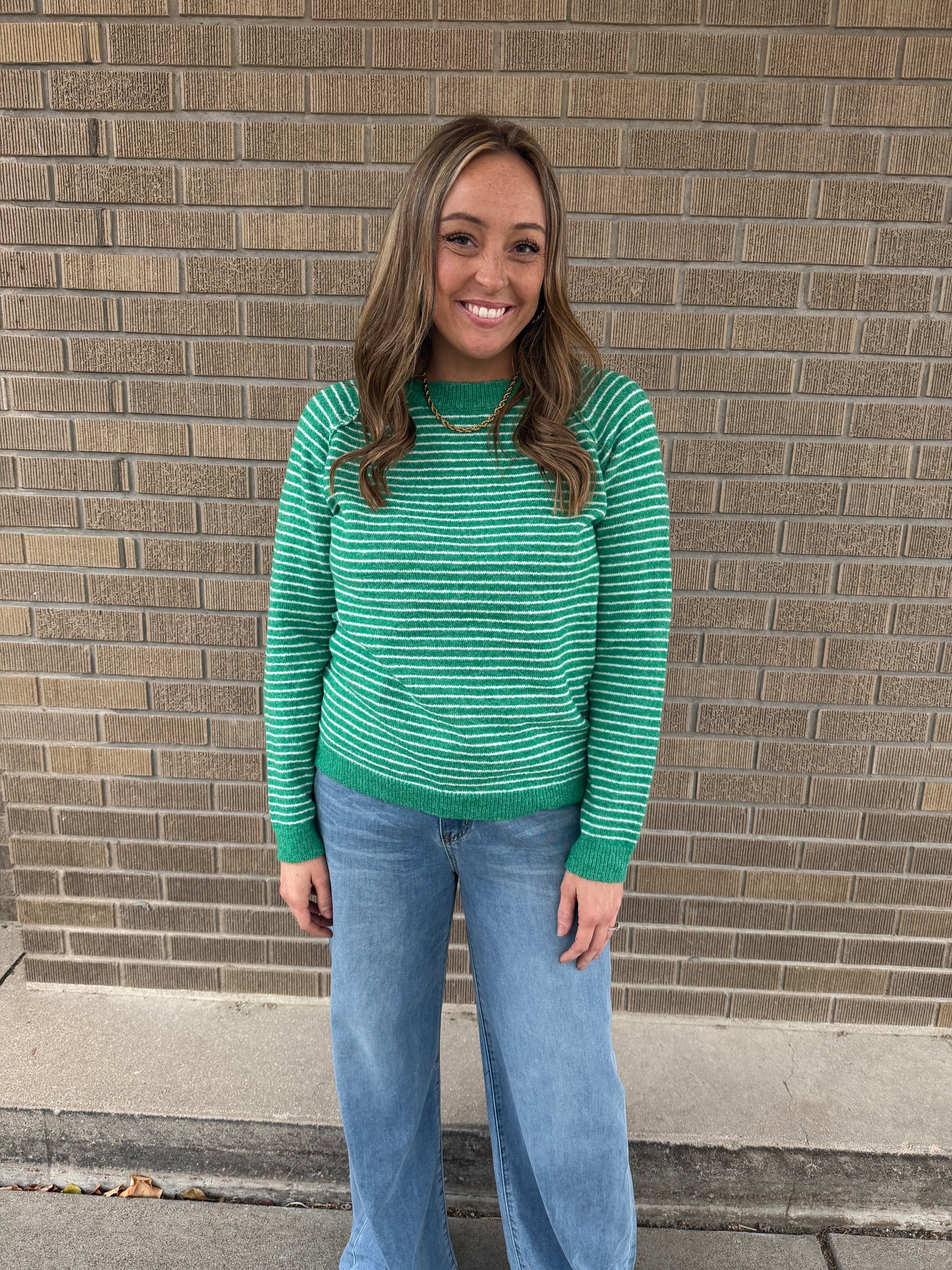 Green Stripe Sweater