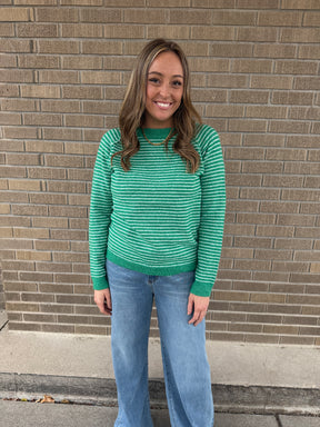 Green Stripe Sweater