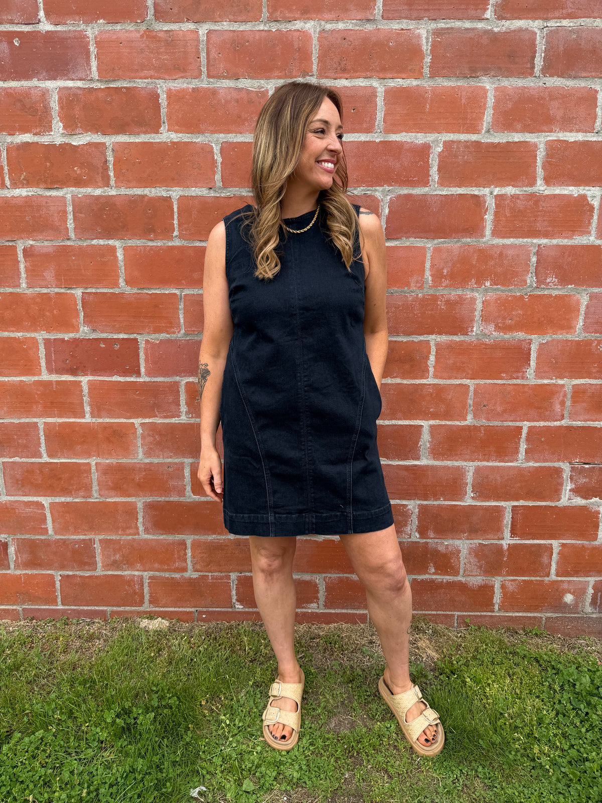 Little Black Denim Dress