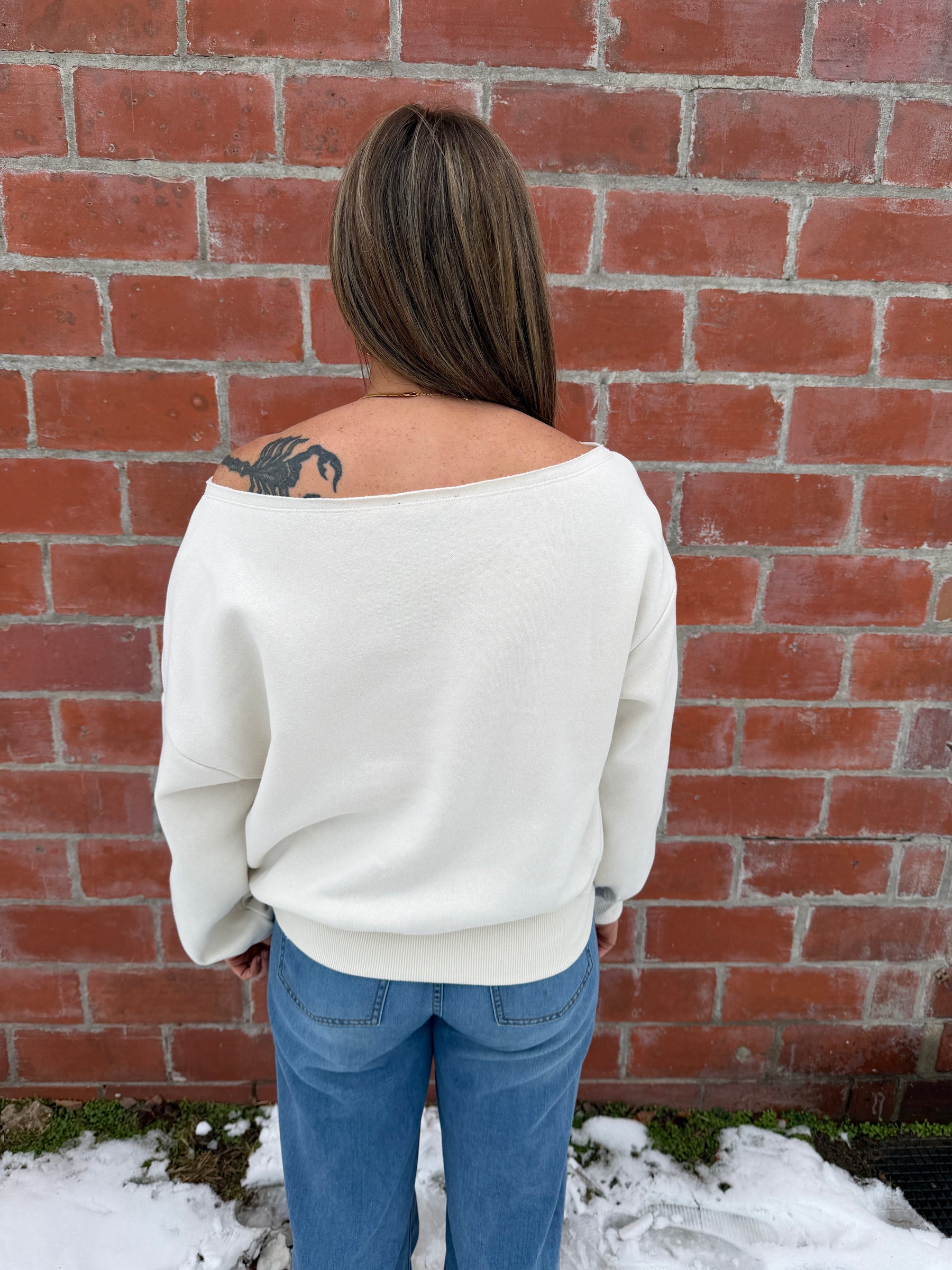 Off The Shoulder Cream Top
