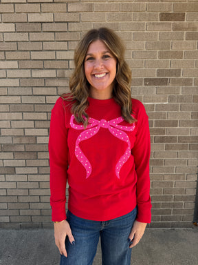 Pearls and Bow Sweatshirt