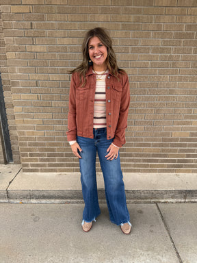 Stacy Top - Autumn Stripe