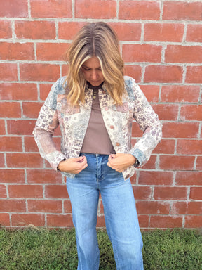 Patchwork Paisley Denim Jacket